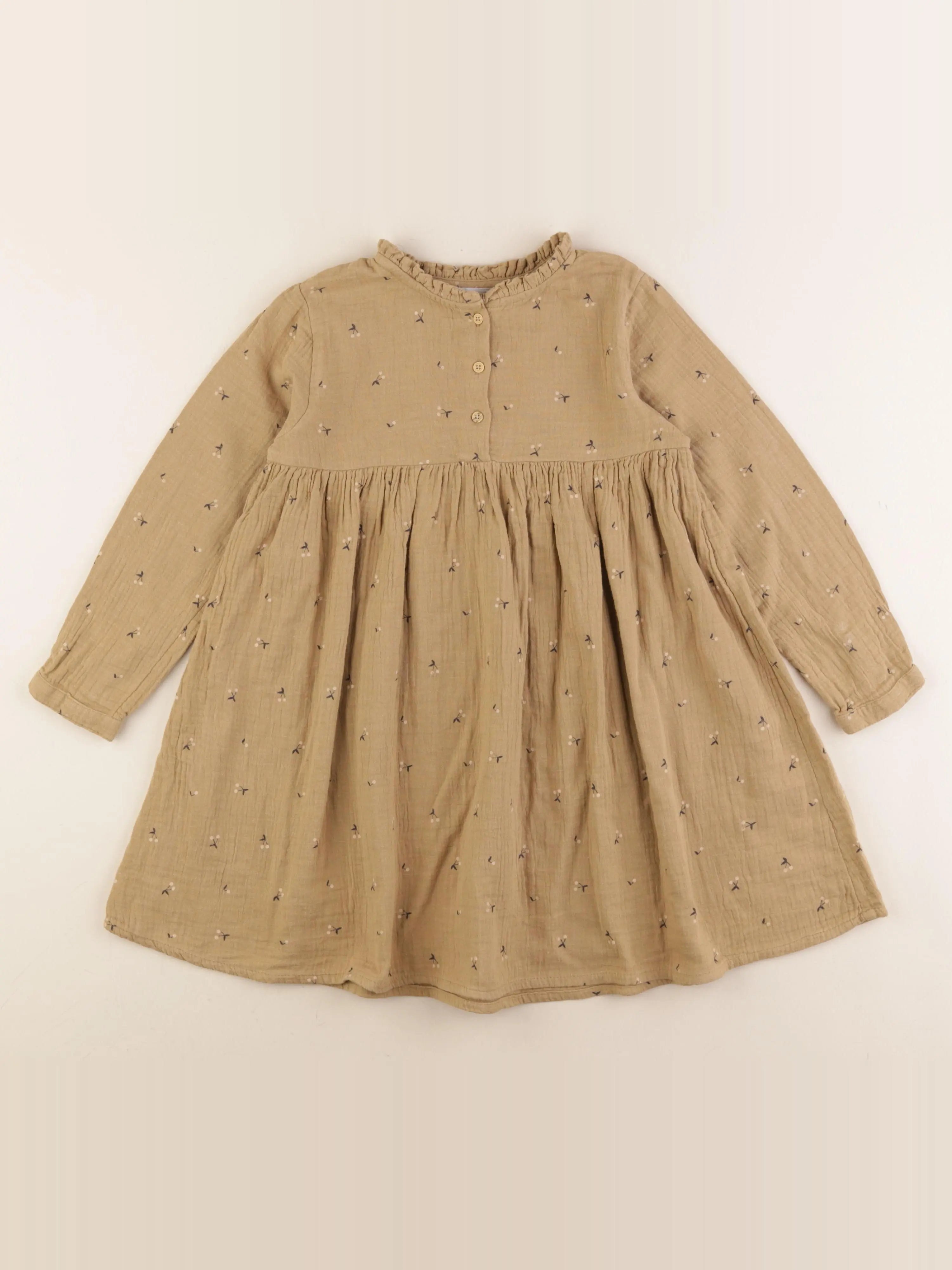 Vertbaudet - robe marron - 6 ans