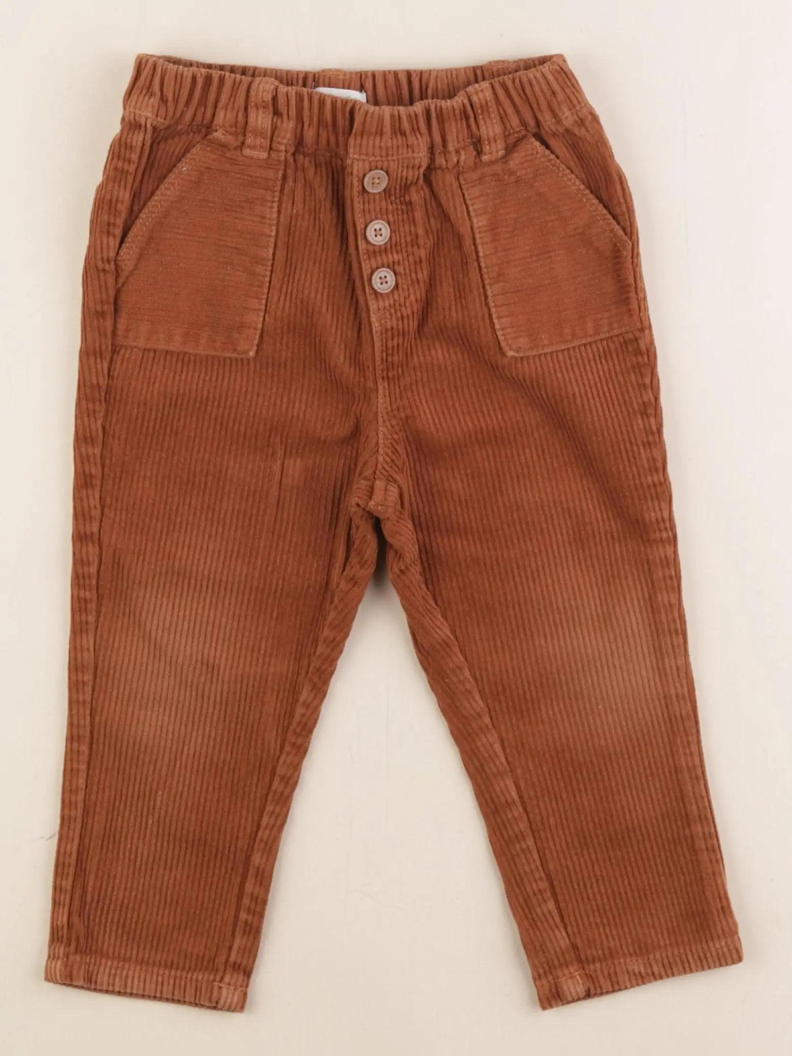 Vertbaudet - pantalon marron - 24 mois