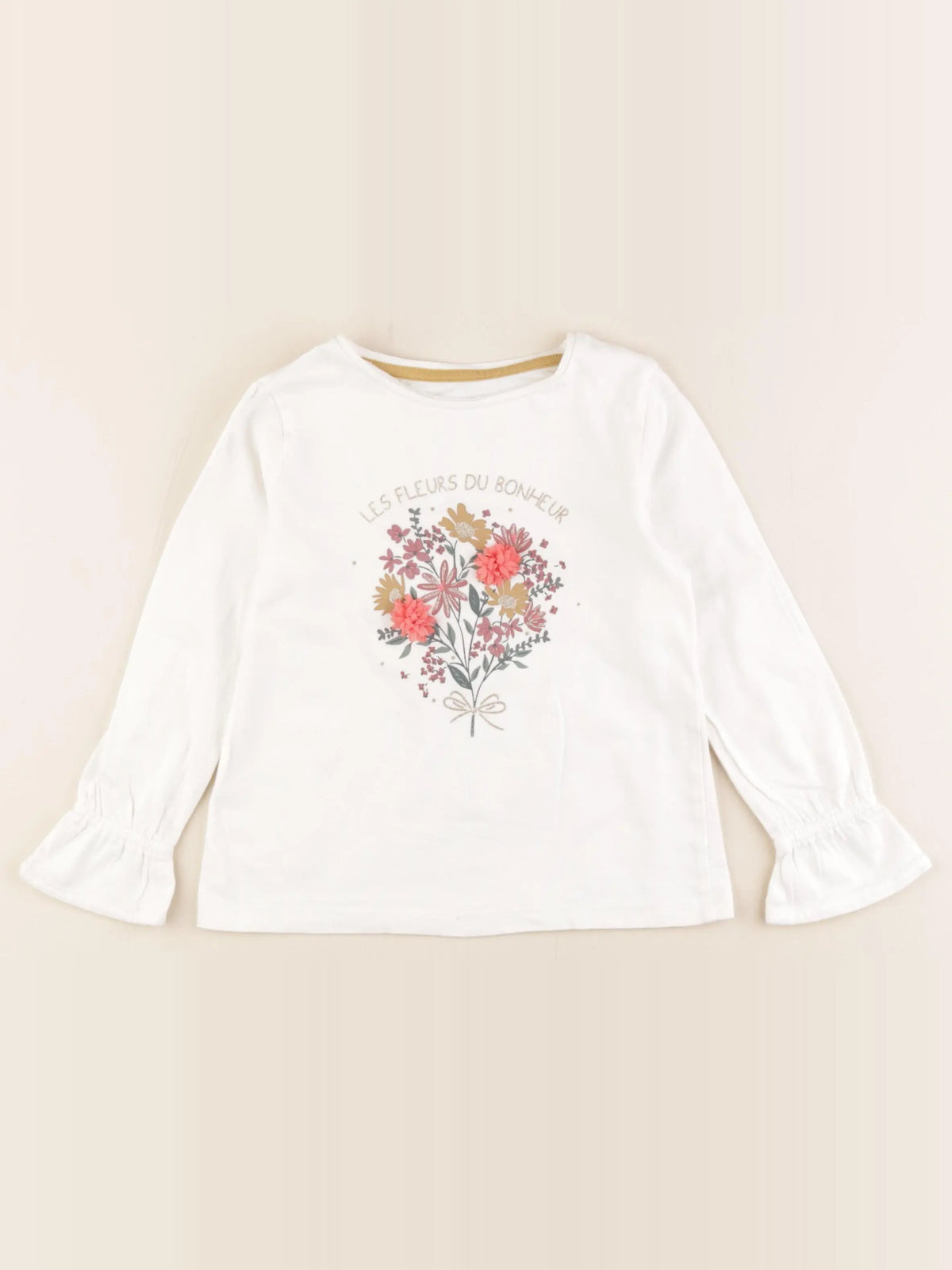Vertbaudet - tee-shirt blanc - 5 ans