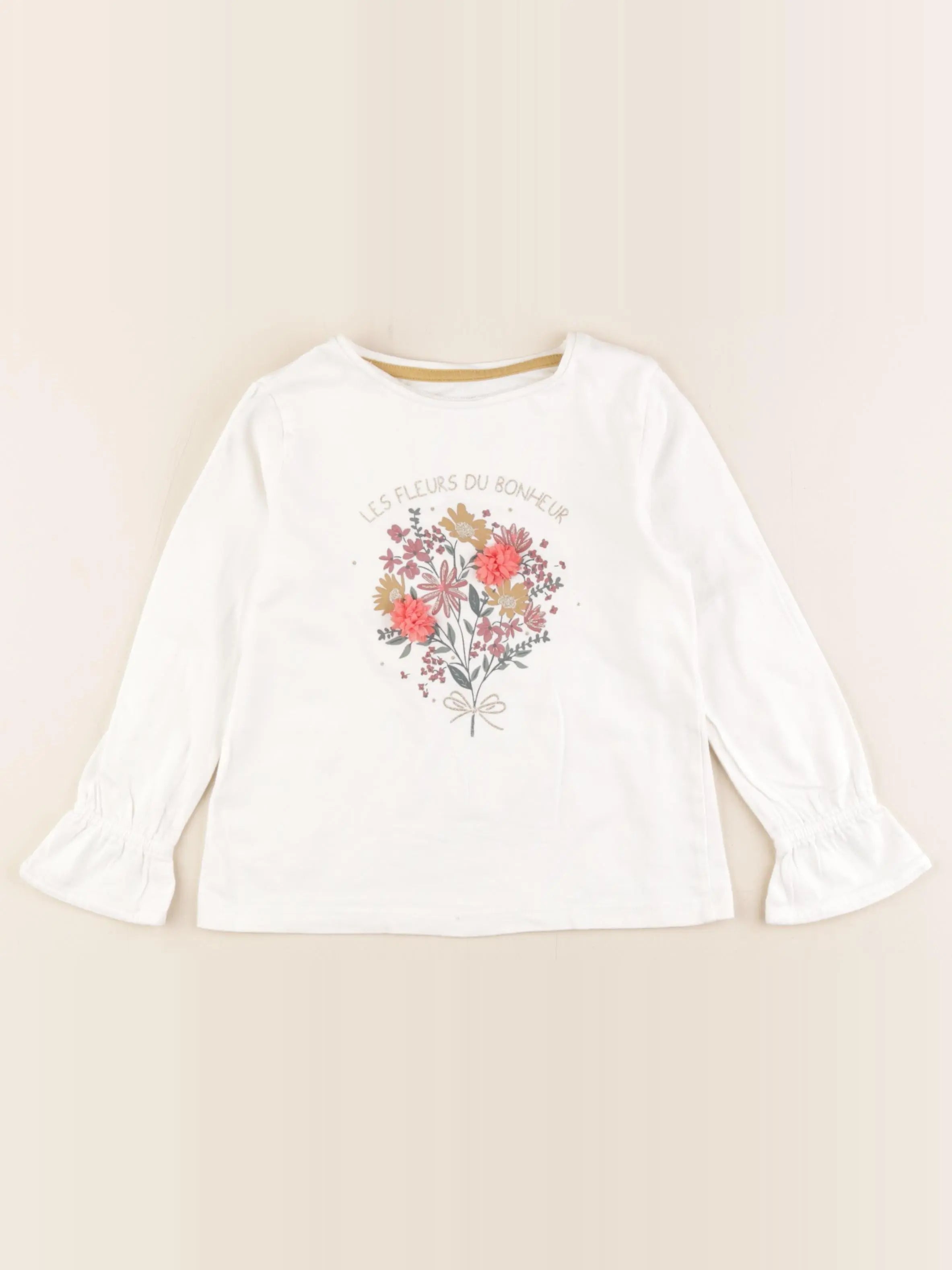 Vertbaudet - tee-shirt blanc - 5 ans