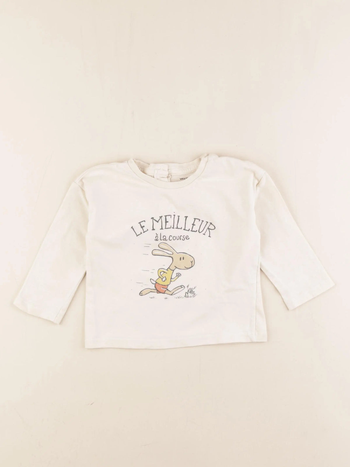 Vertbaudet - tee-shirt beige - 18 mois