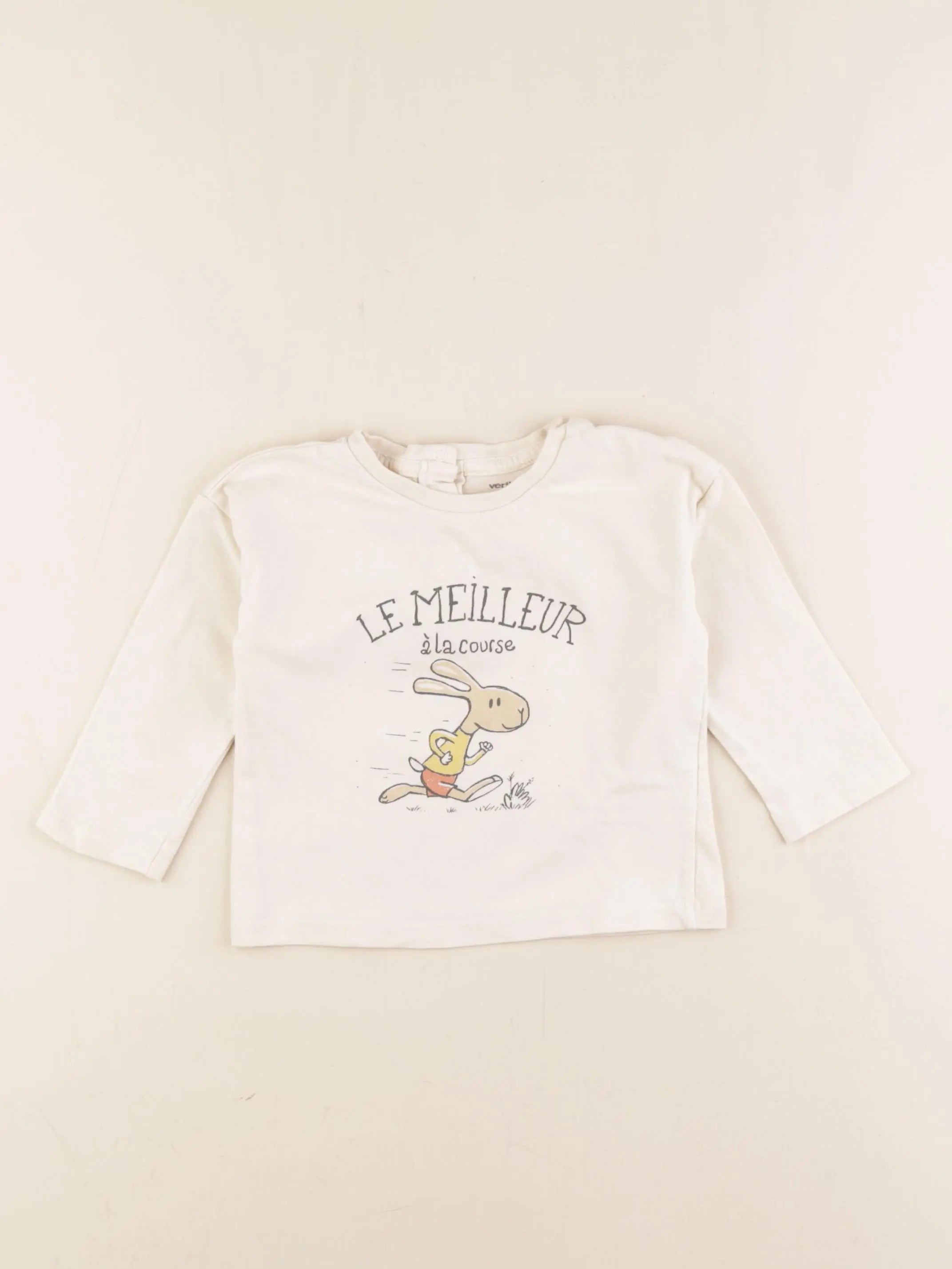 Vertbaudet - tee-shirt beige - 18 mois