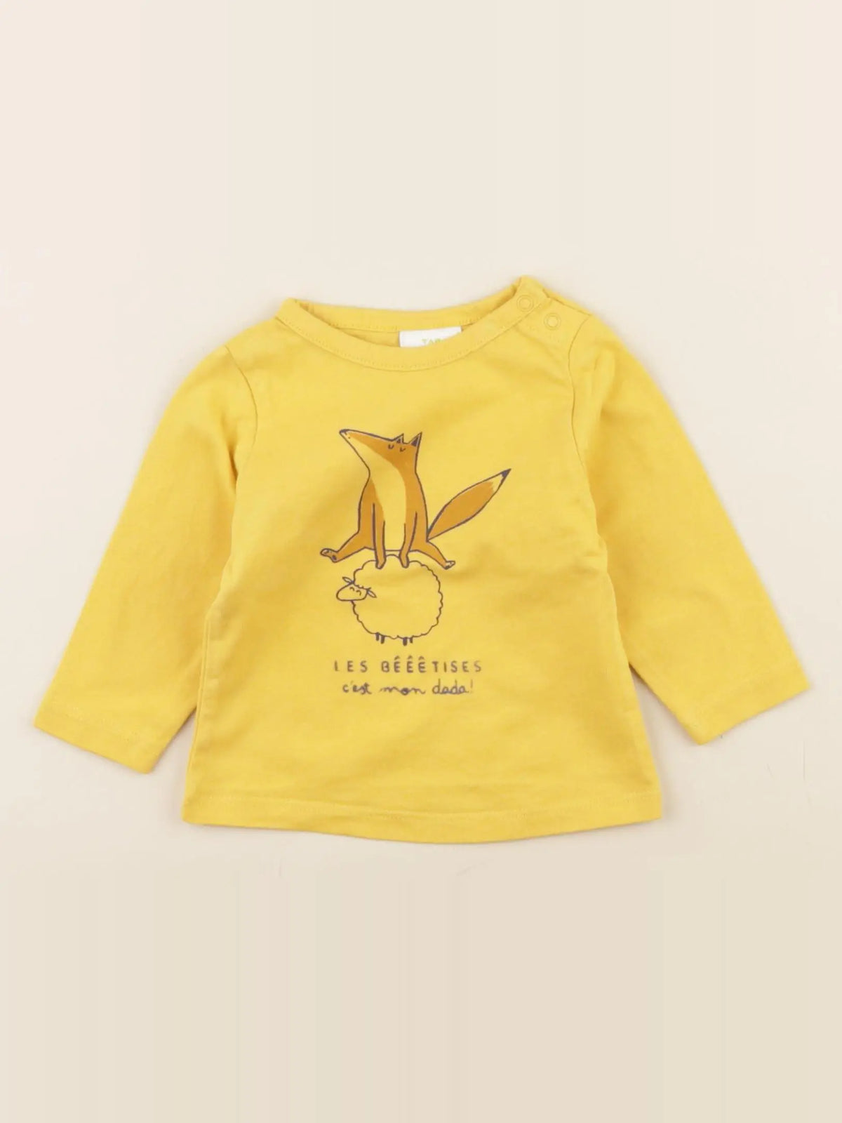 Tape à l'oeil - tee-shirt jaune - 3 mois