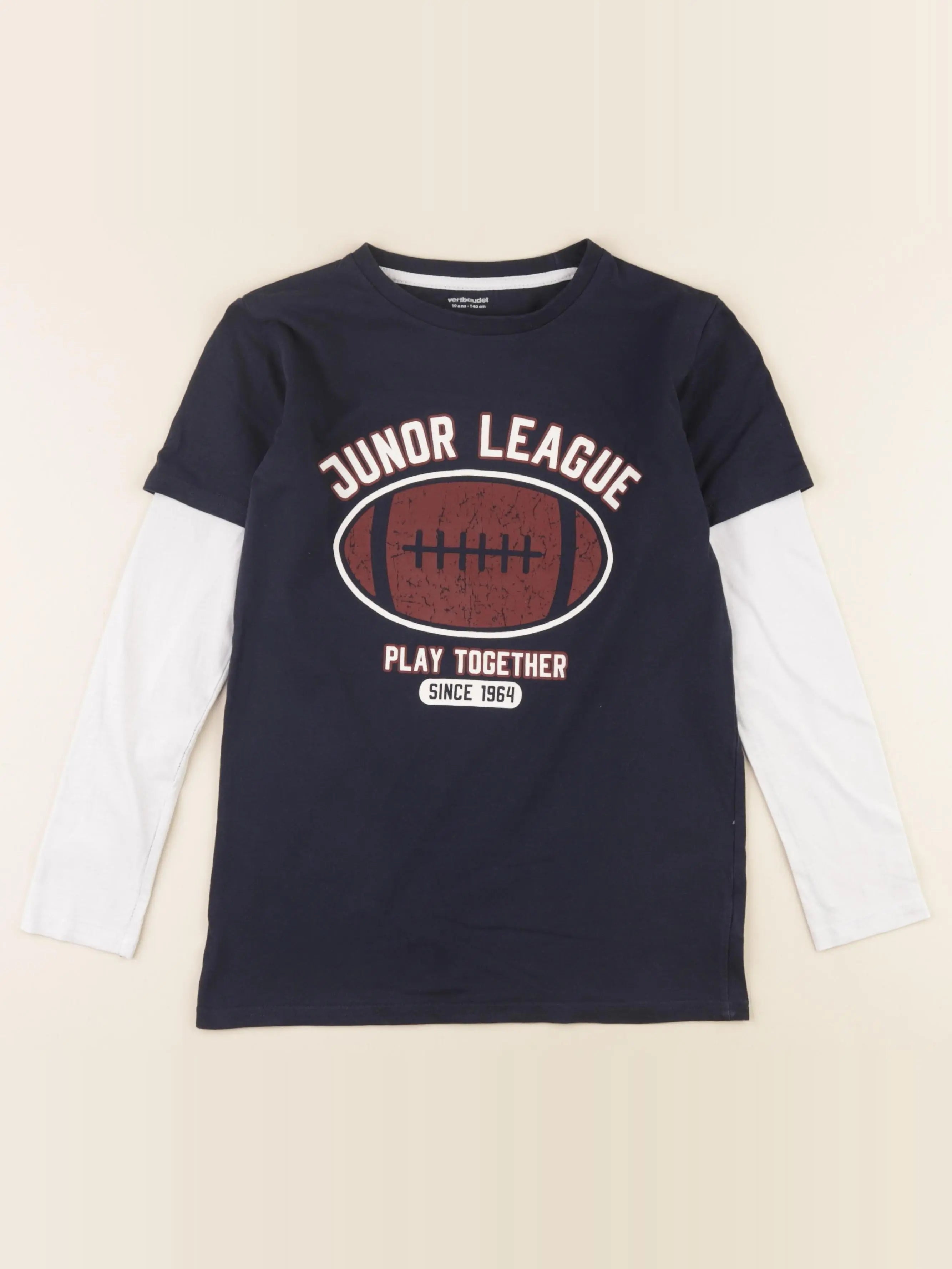 Vertbaudet - tee-shirt bleu - 10 ans