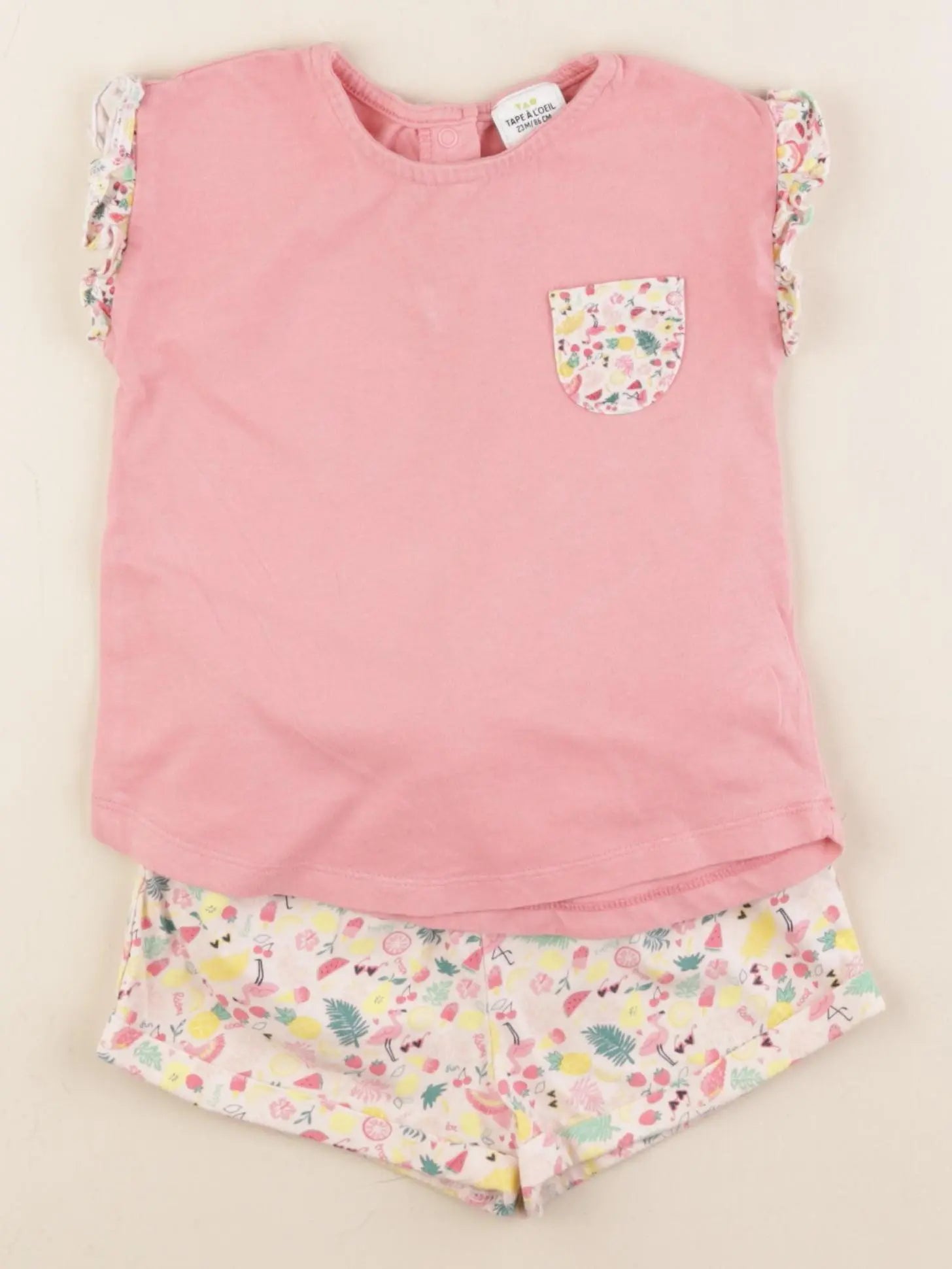 Tape à l'oeil - ensemble rose - 24 mois