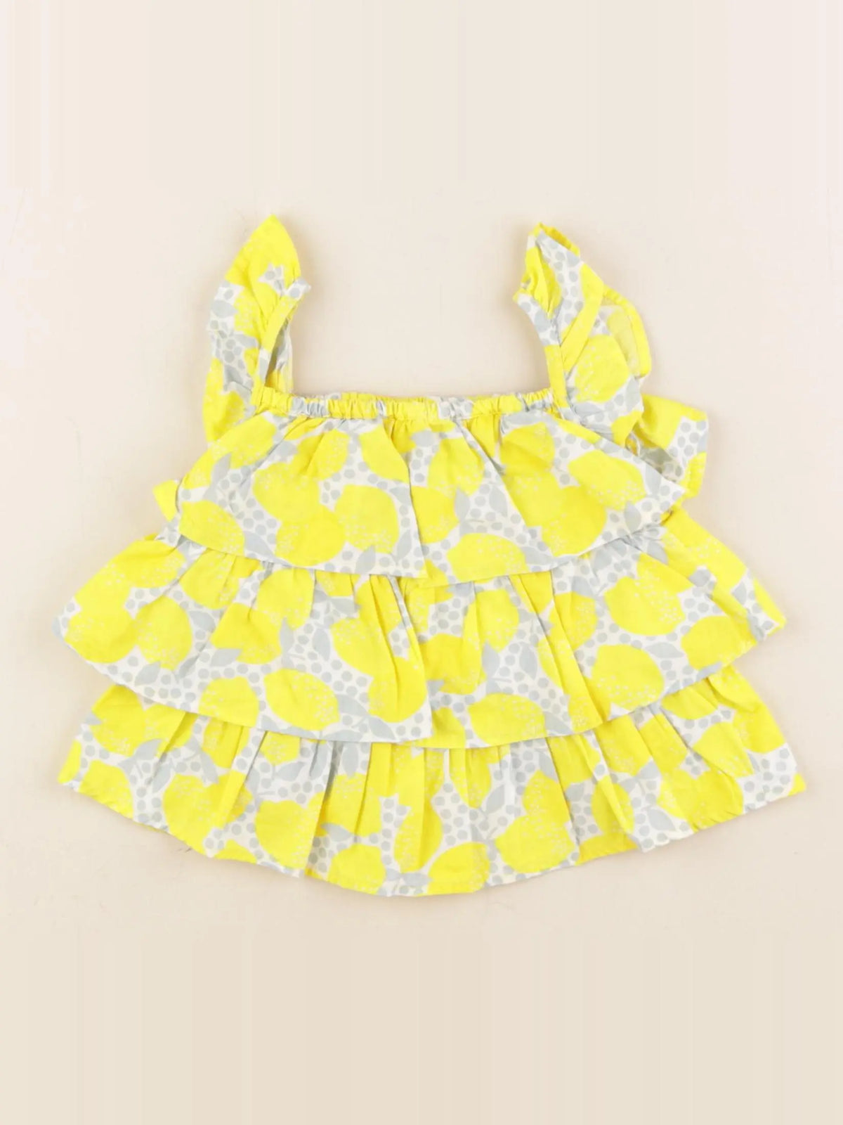 Vertbaudet - blouse jaune - 12 mois