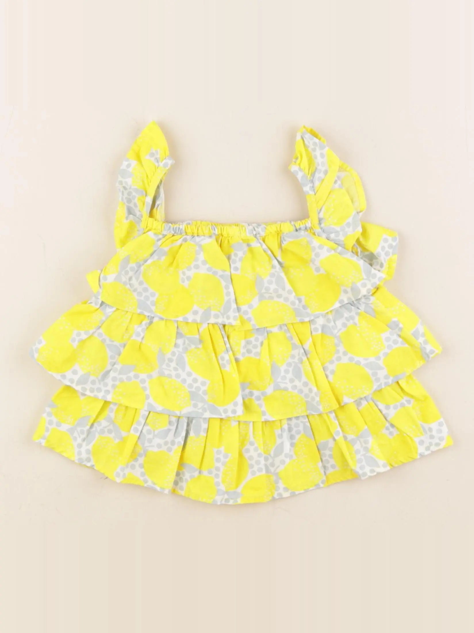 Vertbaudet - blouse jaune - 12 mois
