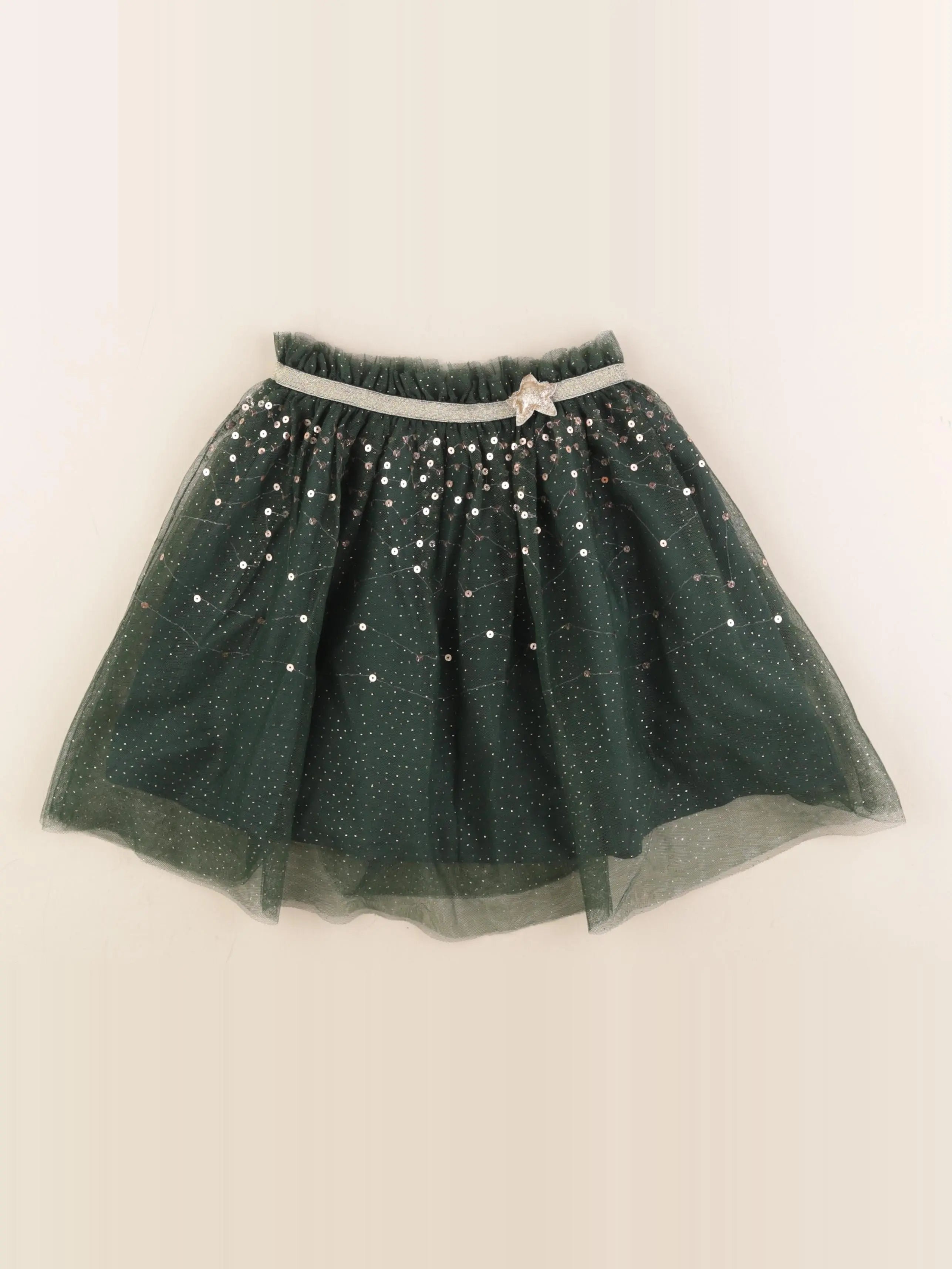 Vertbaudet - jupe vert, or - 9 ans