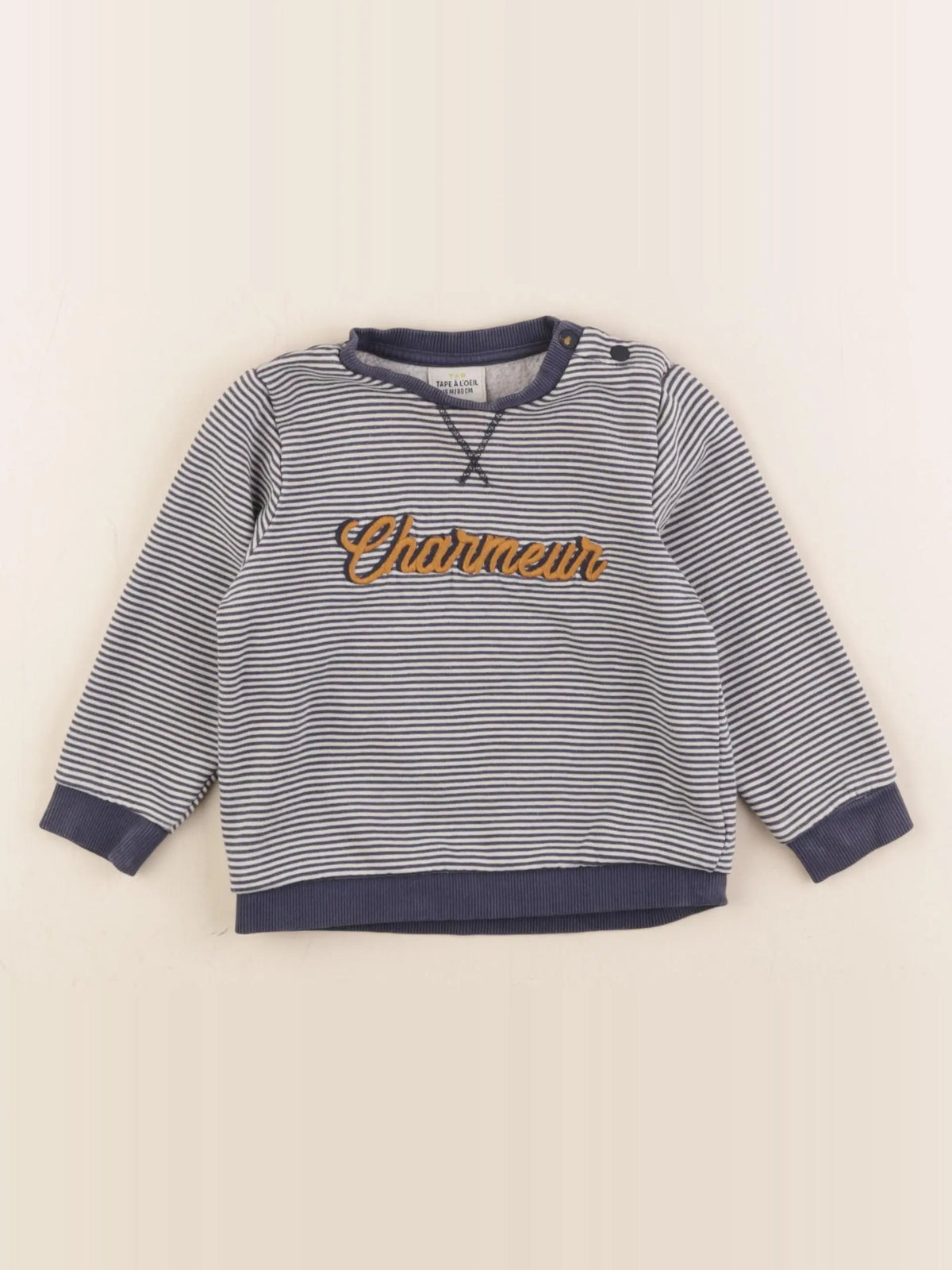 Tape à l'oeil - sweat bleu - 18 mois