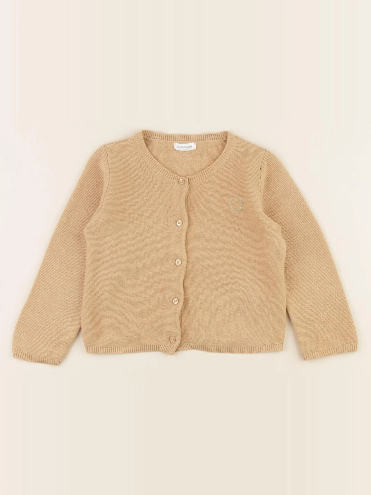 Vertbaudet - gilet marron - 18 mois