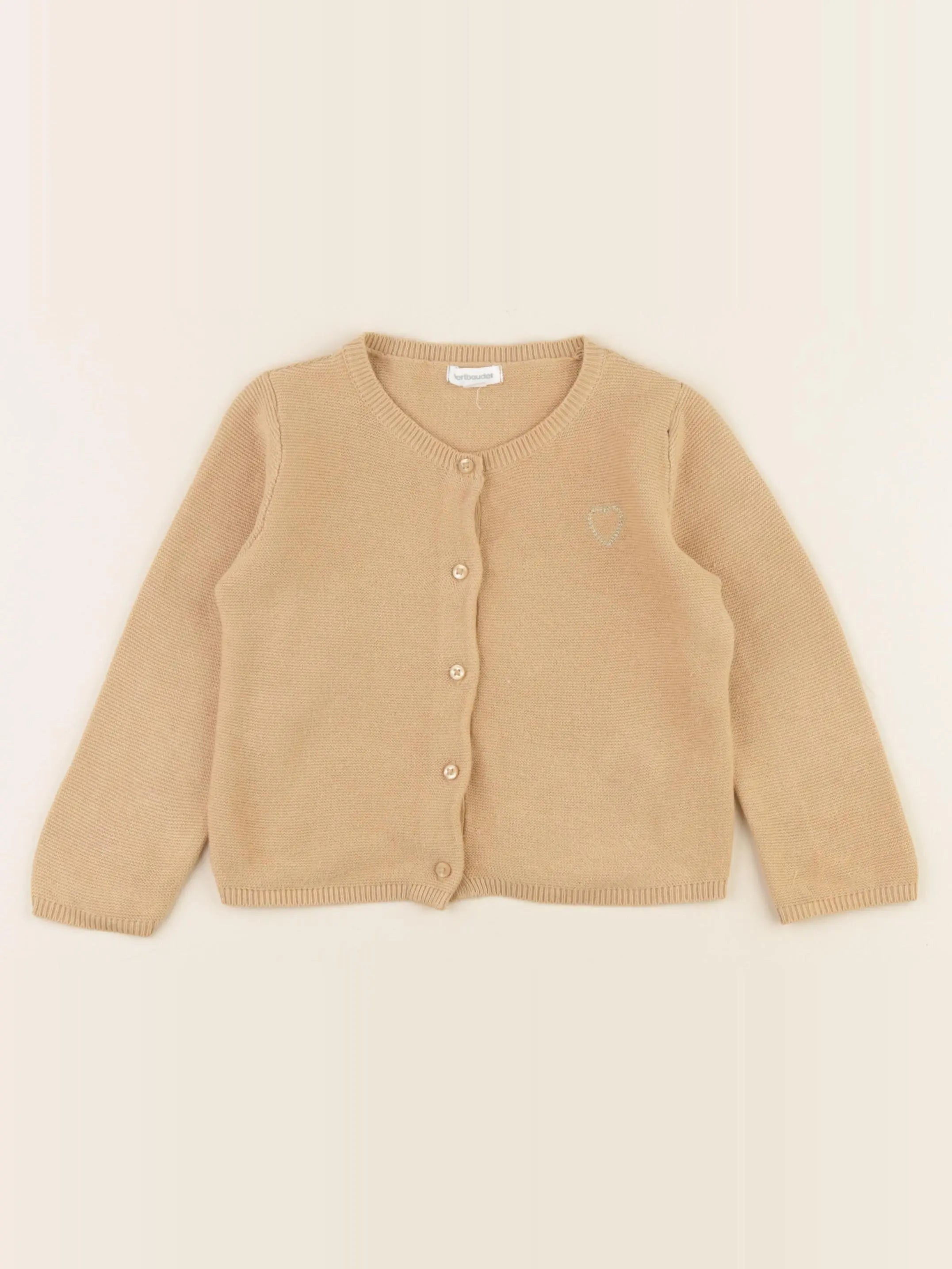 Vertbaudet - gilet marron - 18 mois