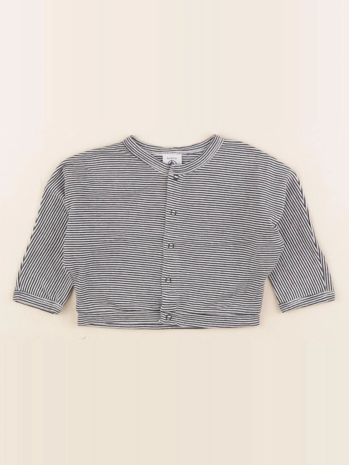 Petit Bateau - tee-shirt bleu - 6 mois