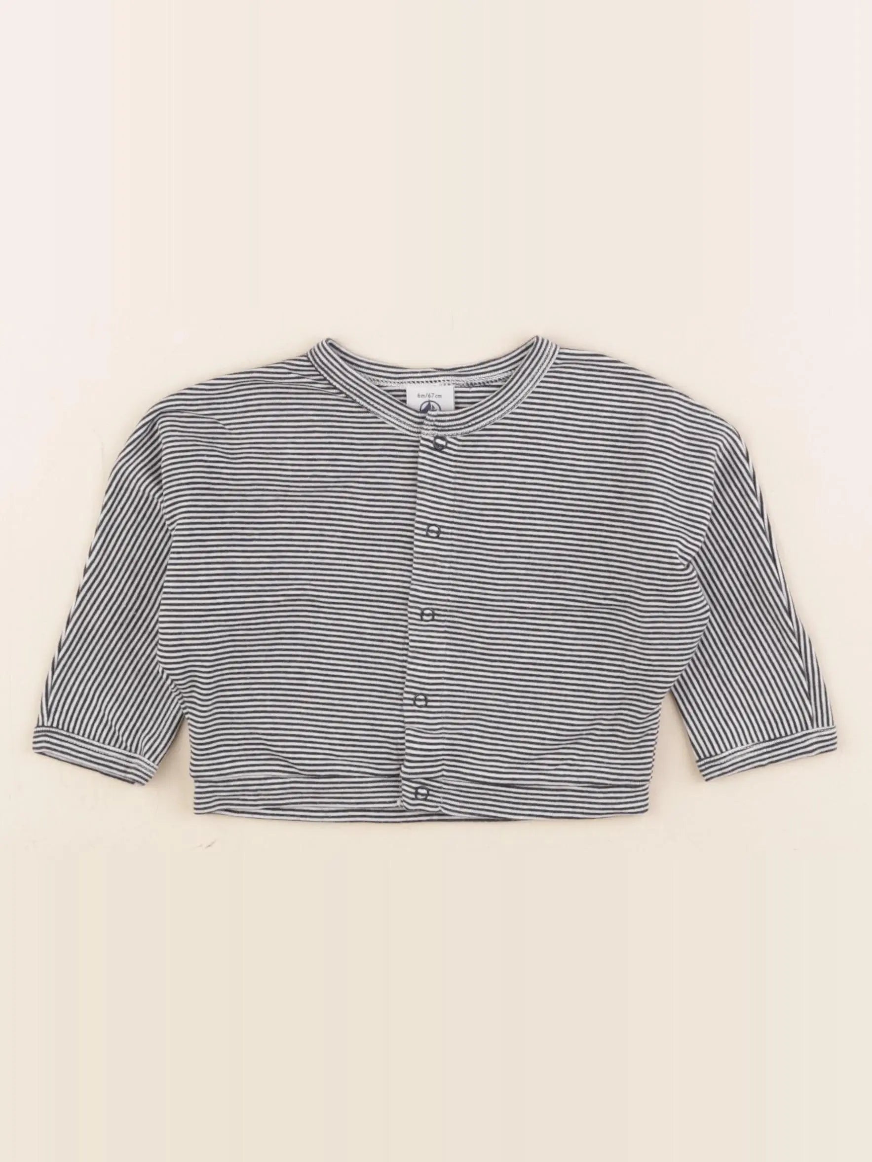 Petit Bateau - tee-shirt bleu - 6 mois