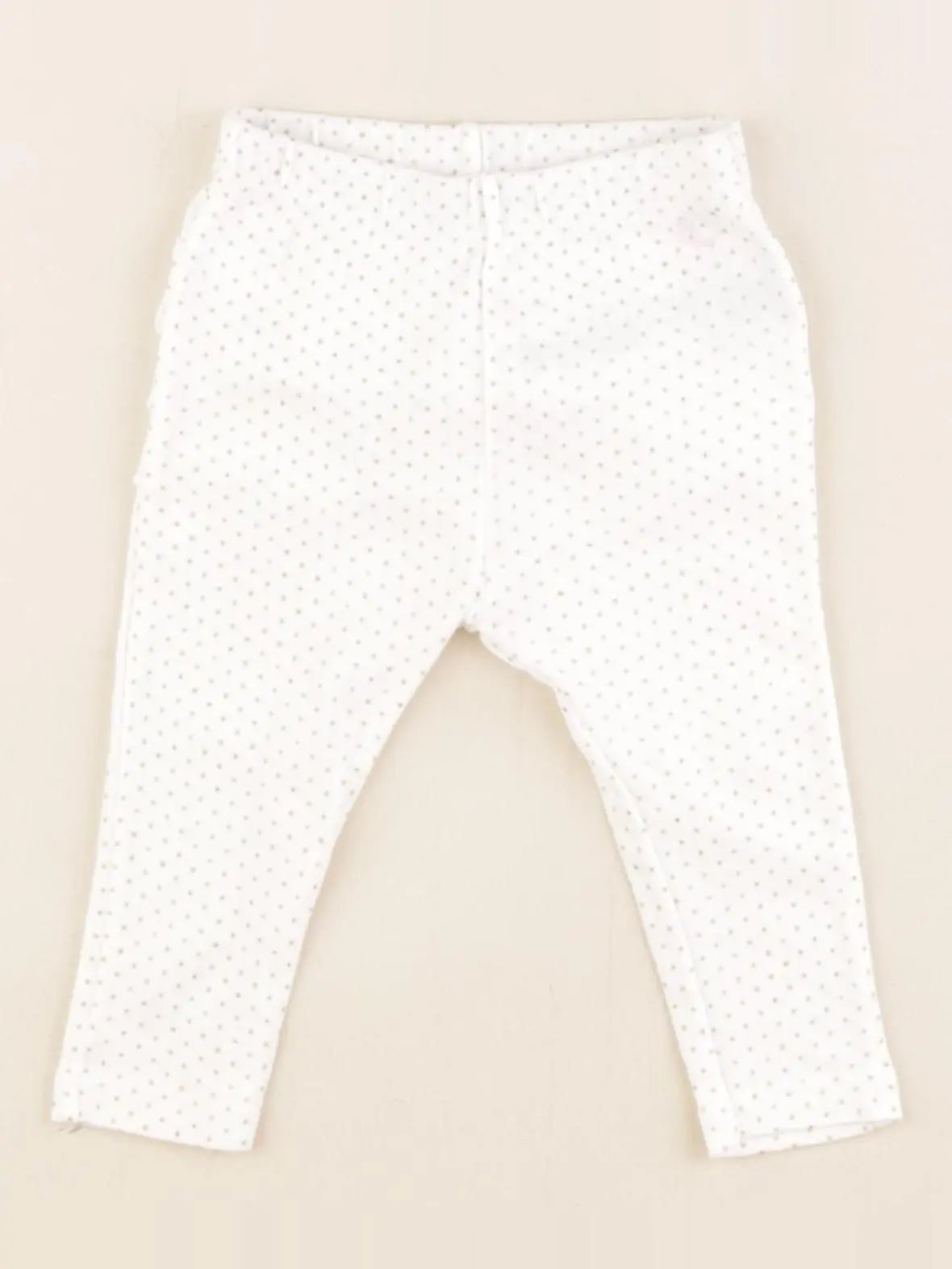 Petit Bateau - legging blanc - 6 mois