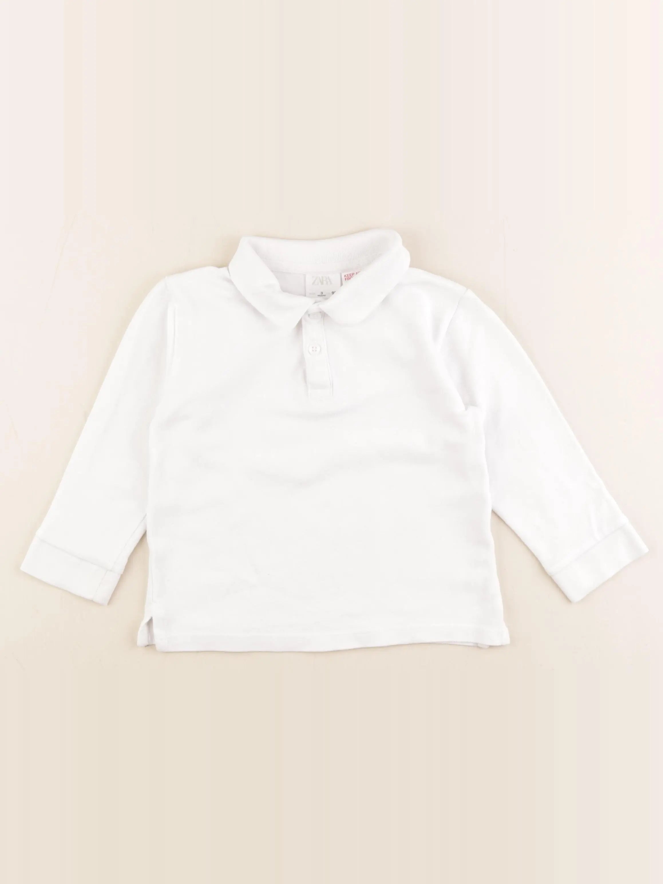 Zara - polo blanc - 3 ans