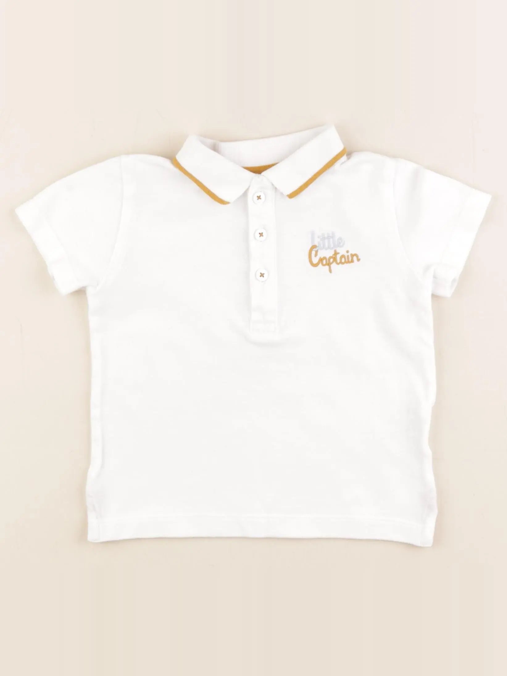 Boutchou - polo blanc - 24 mois