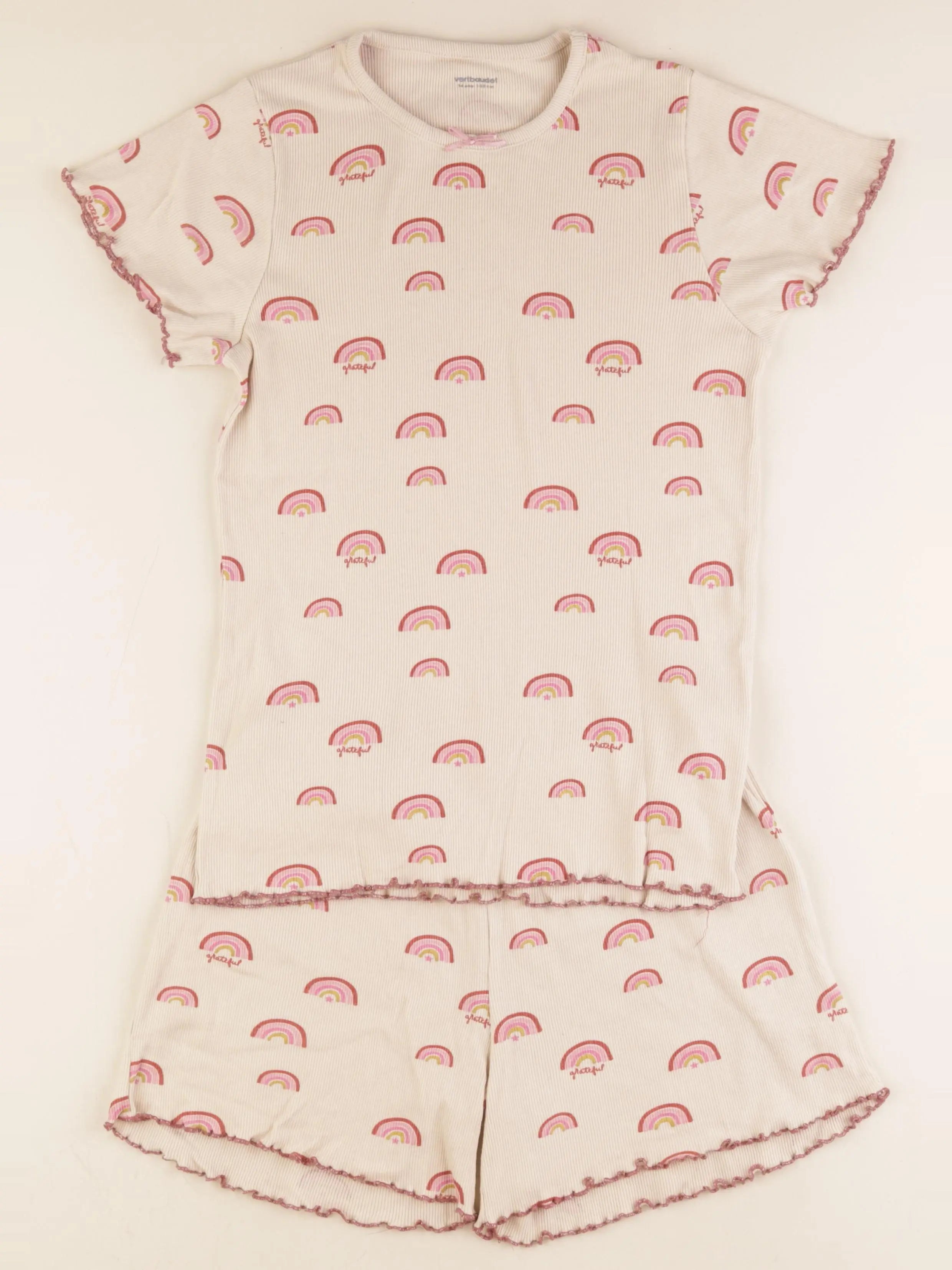Vertbaudet - pyjama coton beige - 14 ans