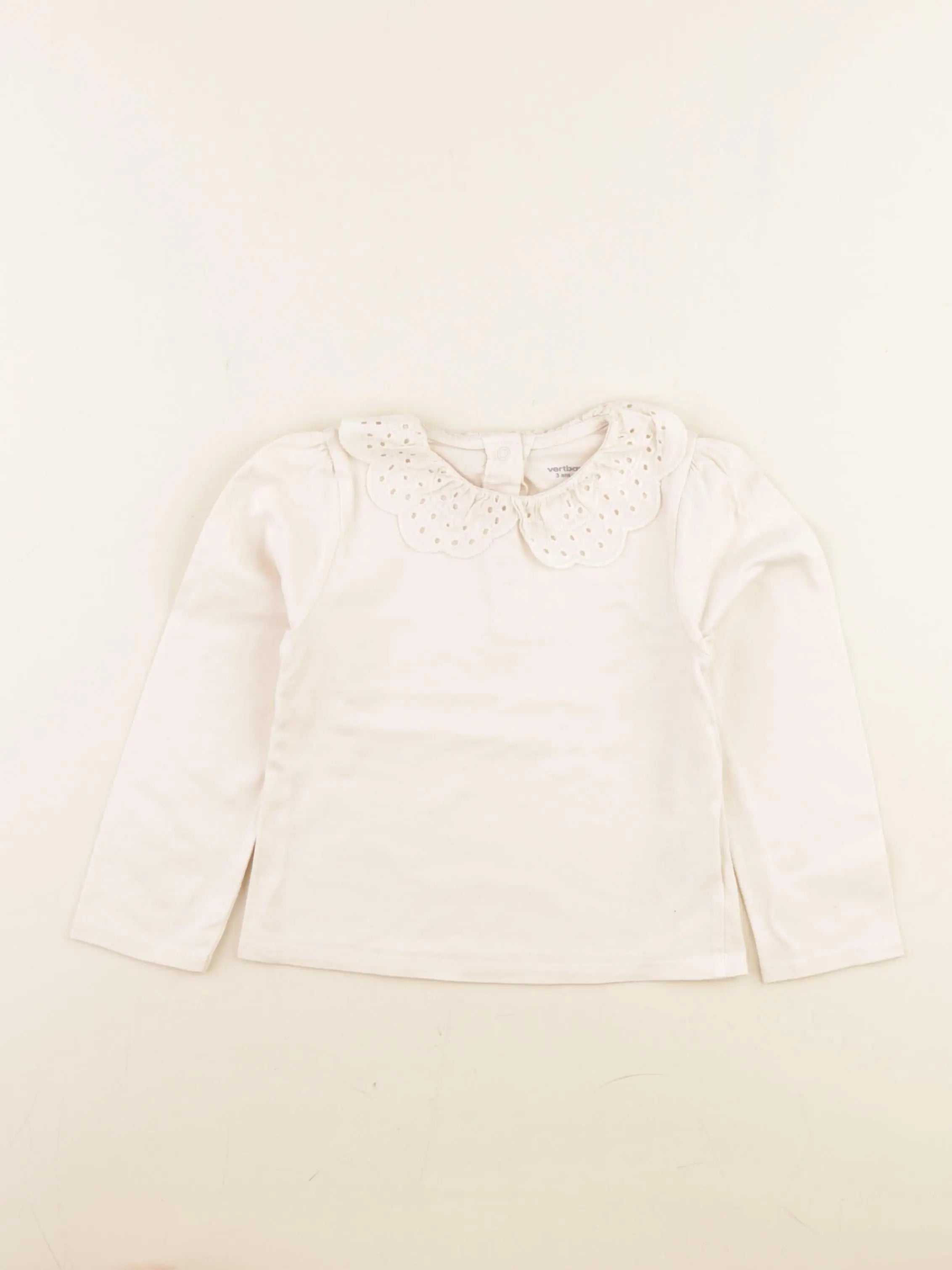 Vertbaudet - tee-shirt beige - 3 ans