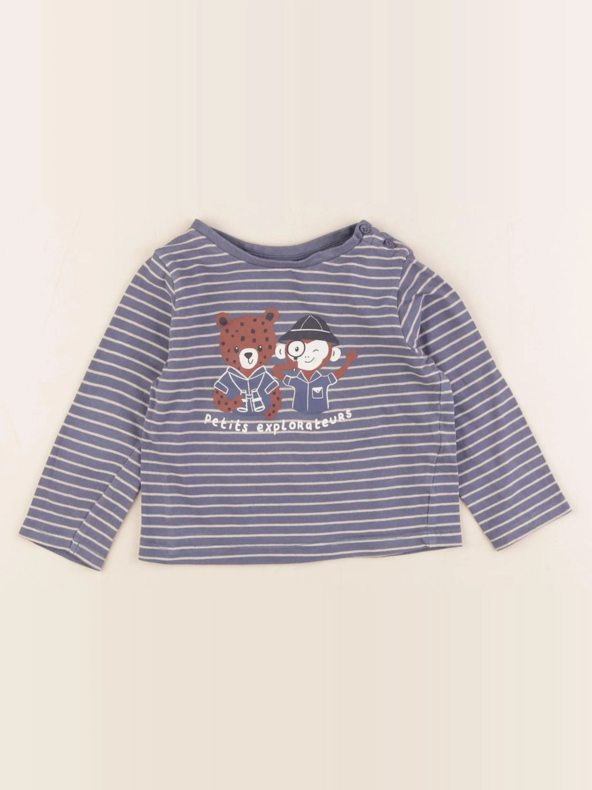 Vertbaudet - tee-shirt bleu - 18 mois