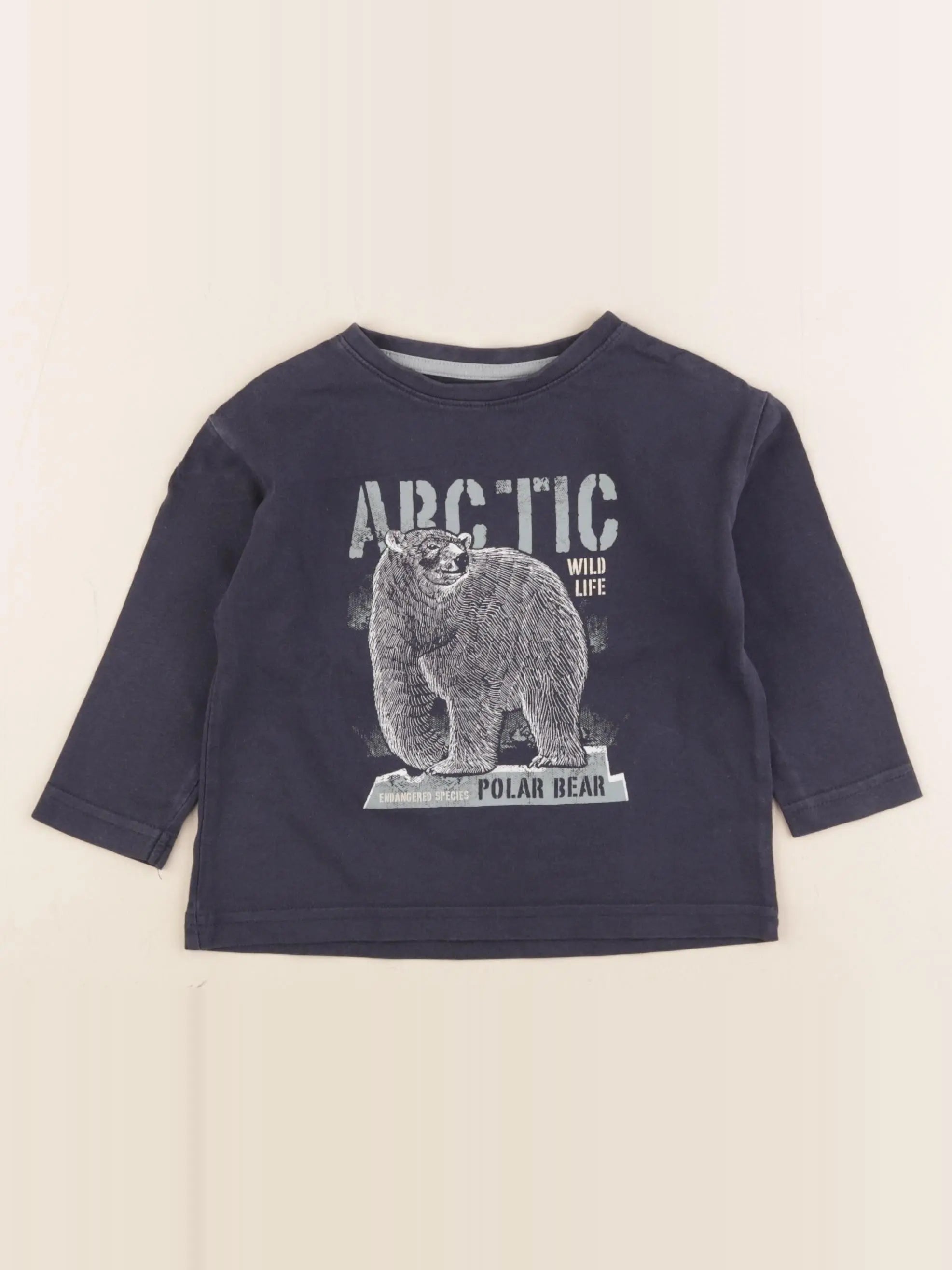 Vertbaudet - tee-shirt bleu - 2 ans