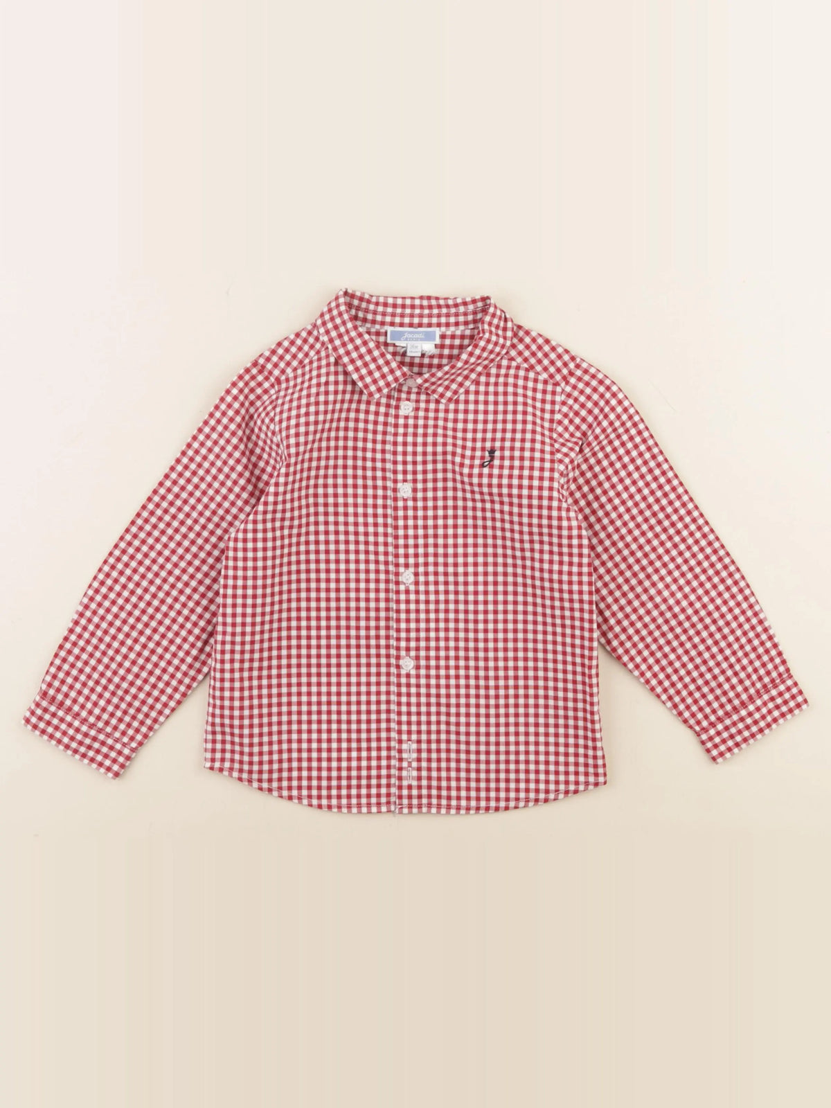 Jacadi - chemise rouge, blanc - 36 mois