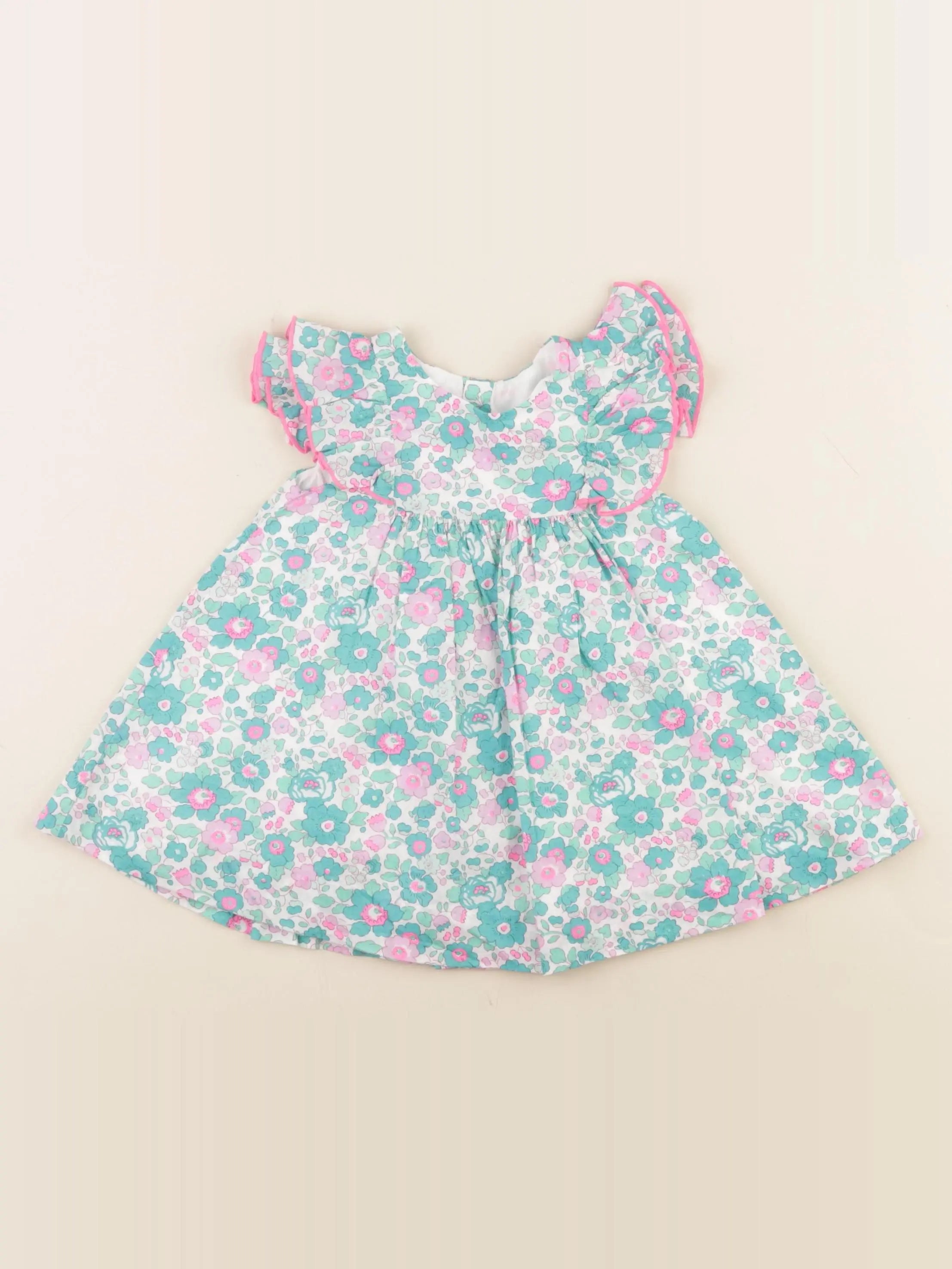 Jacadi - robe liberty vert - 6 mois