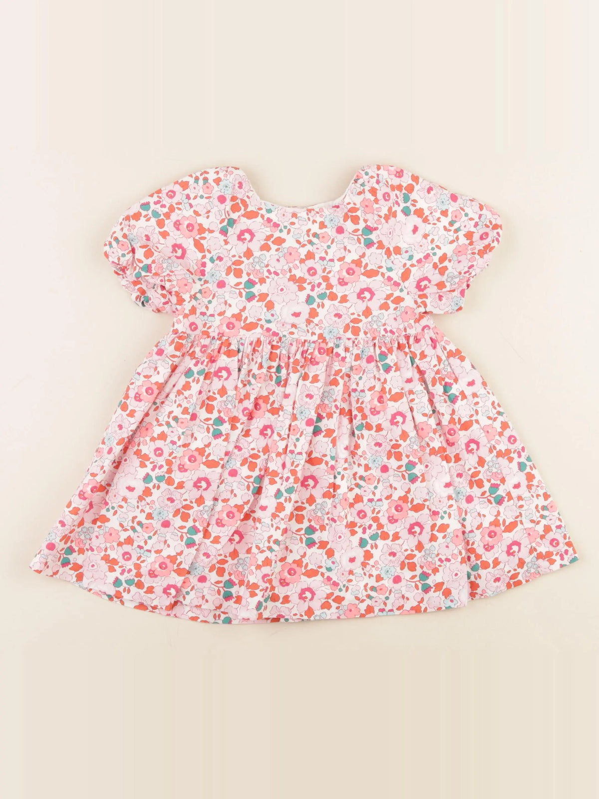 Jacadi - robe liberty orange - 12 mois