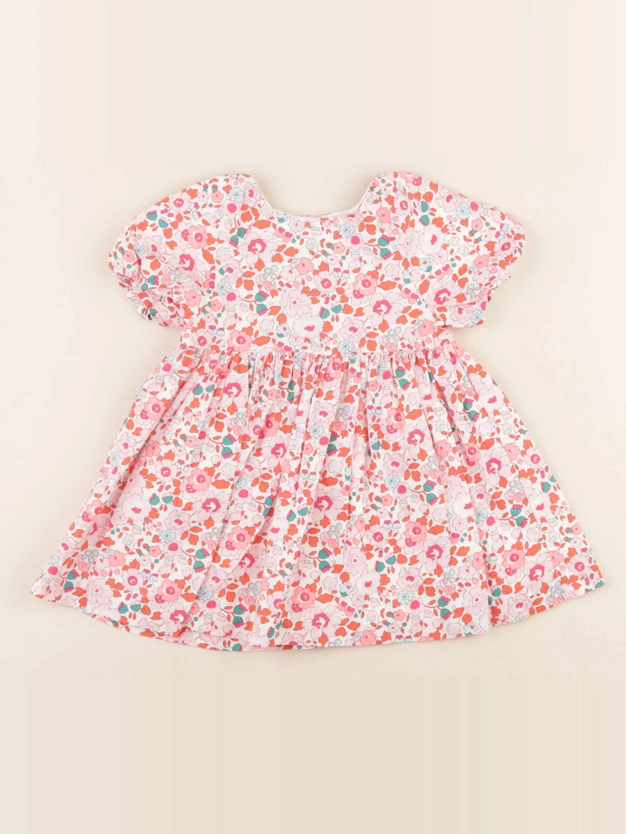 Jacadi - robe liberty orange - 12 mois