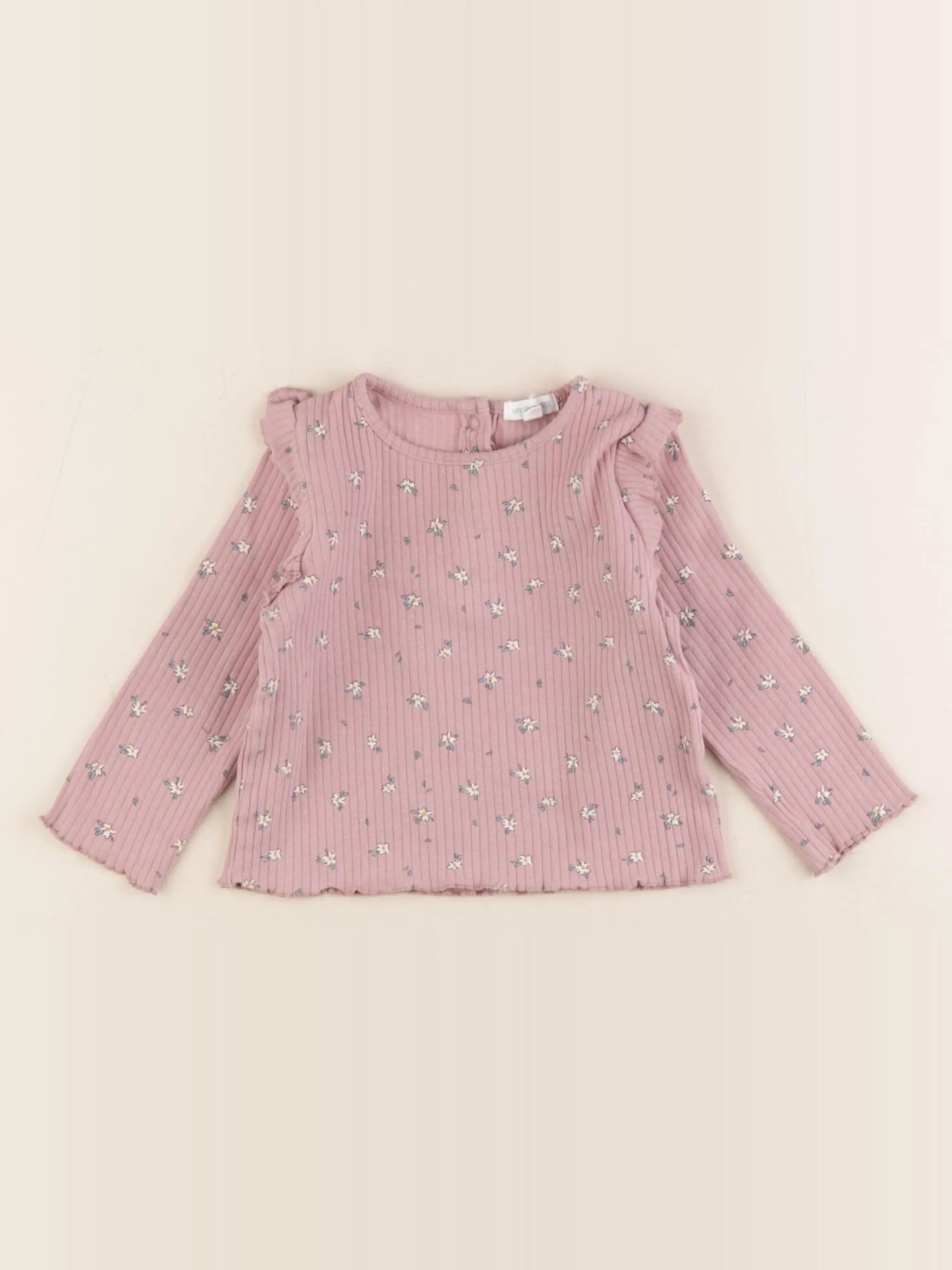 Vertbaudet - tee-shirt rose - 12 mois