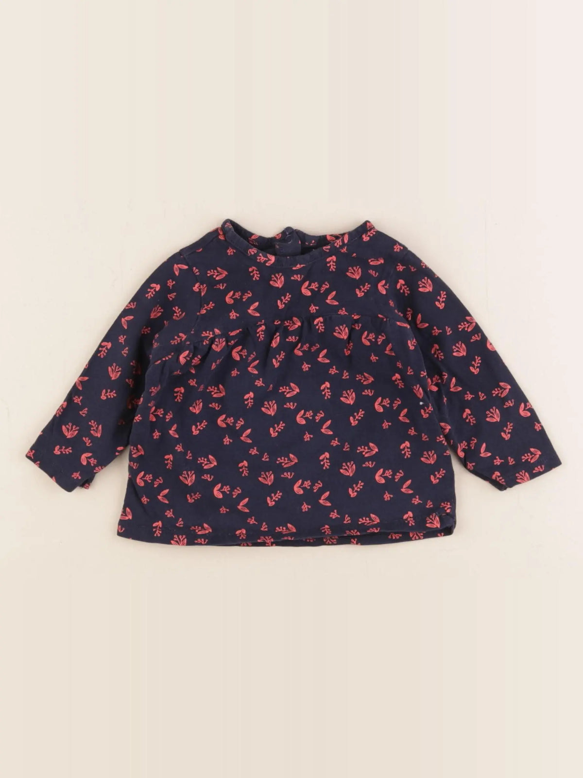 Vertbaudet - tee-shirt bleu, rouge - 6 mois
