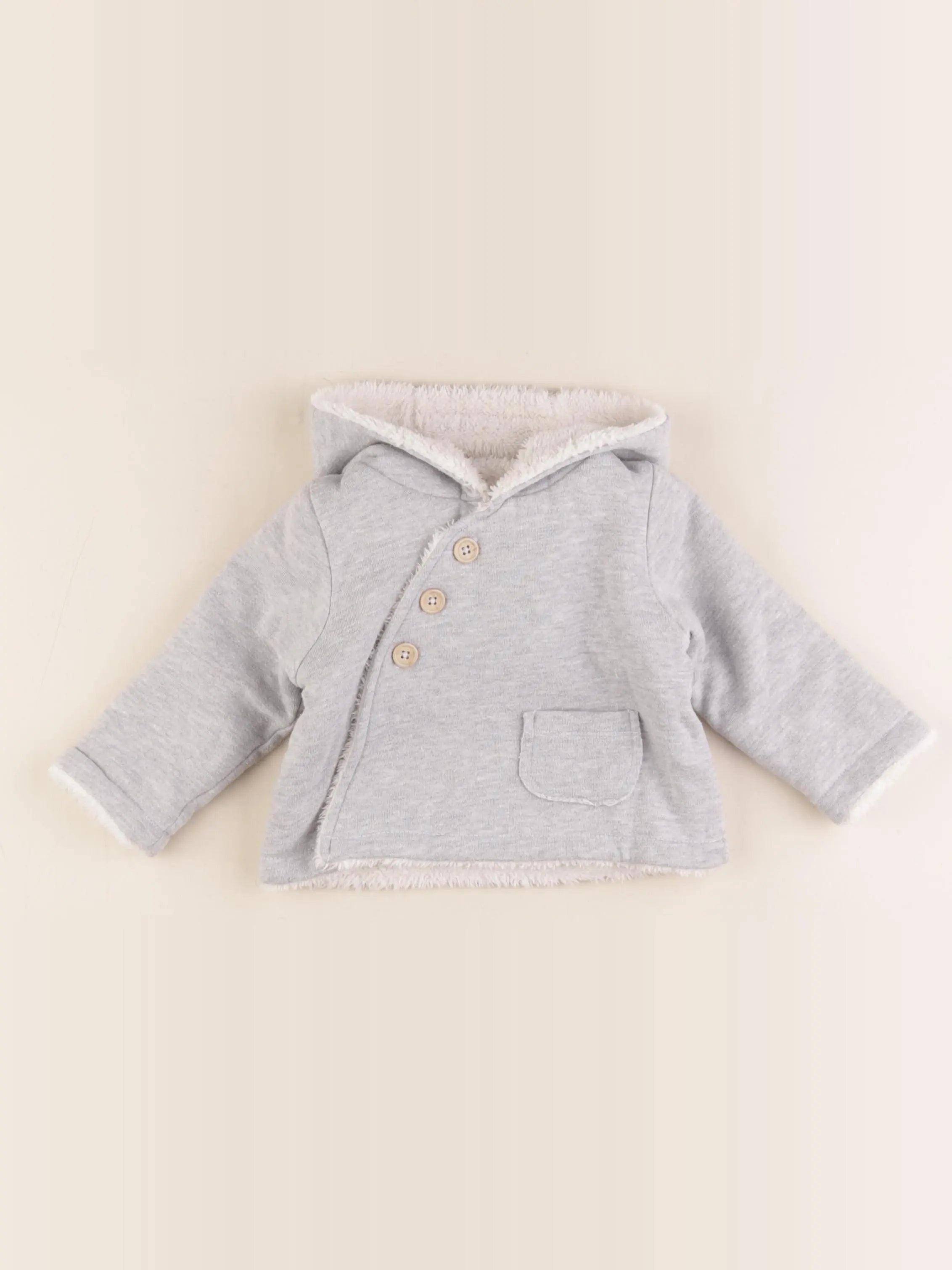 La Redoute - veste doublé gris - 3 mois