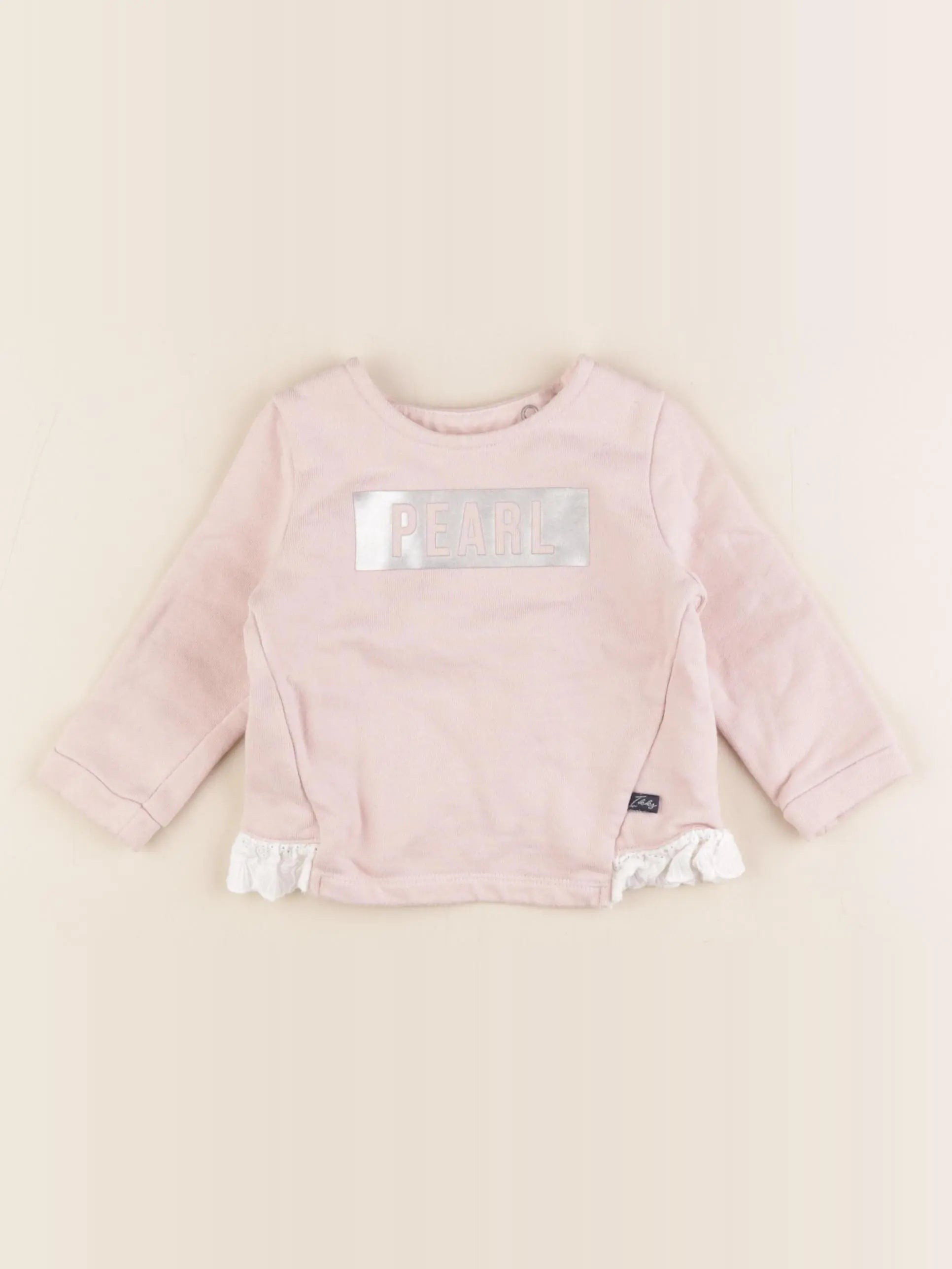 IKKS - sweat argent, rose - 12 mois