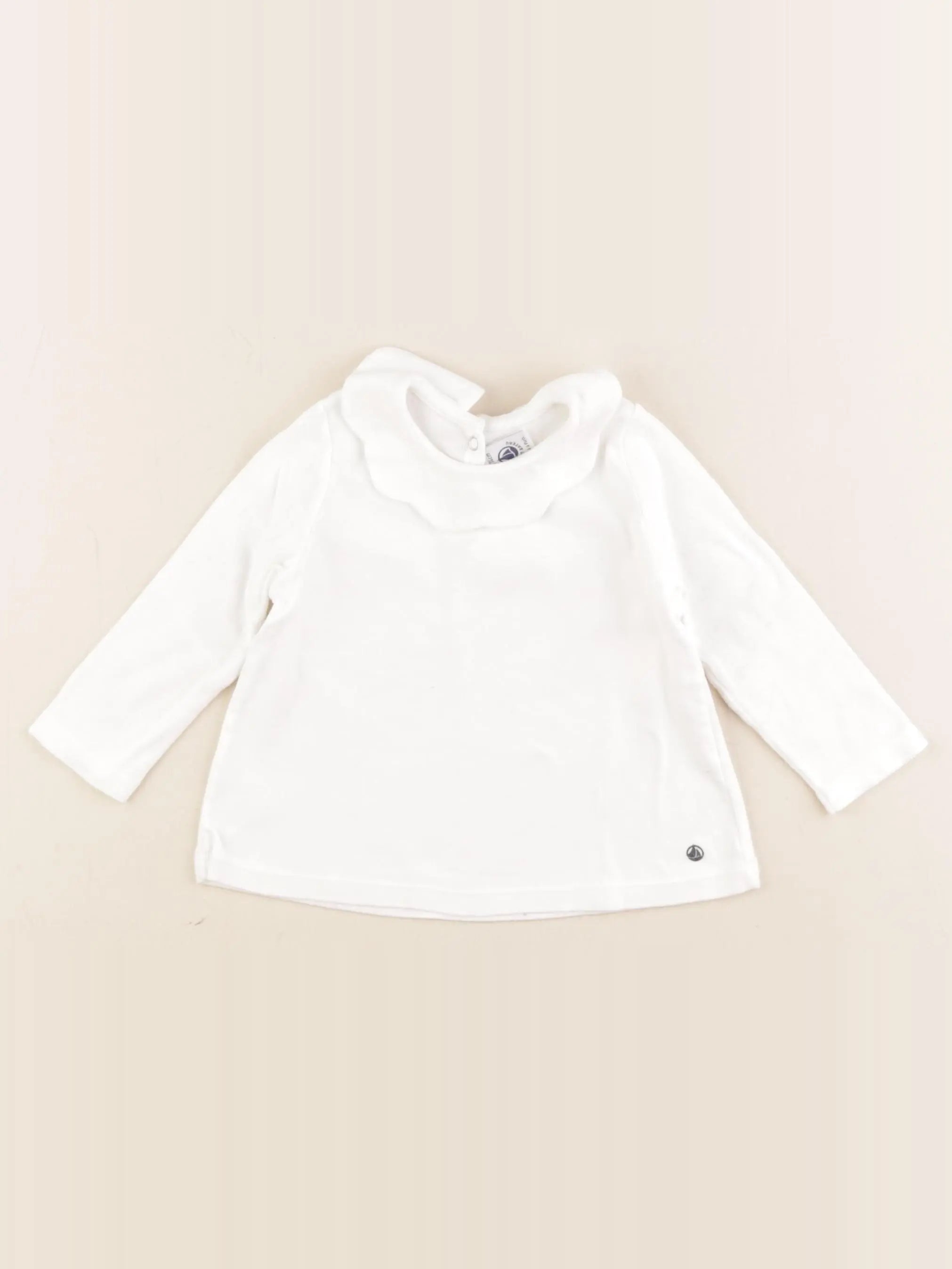 Petit Bateau - tee-shirt blanc - 12 mois