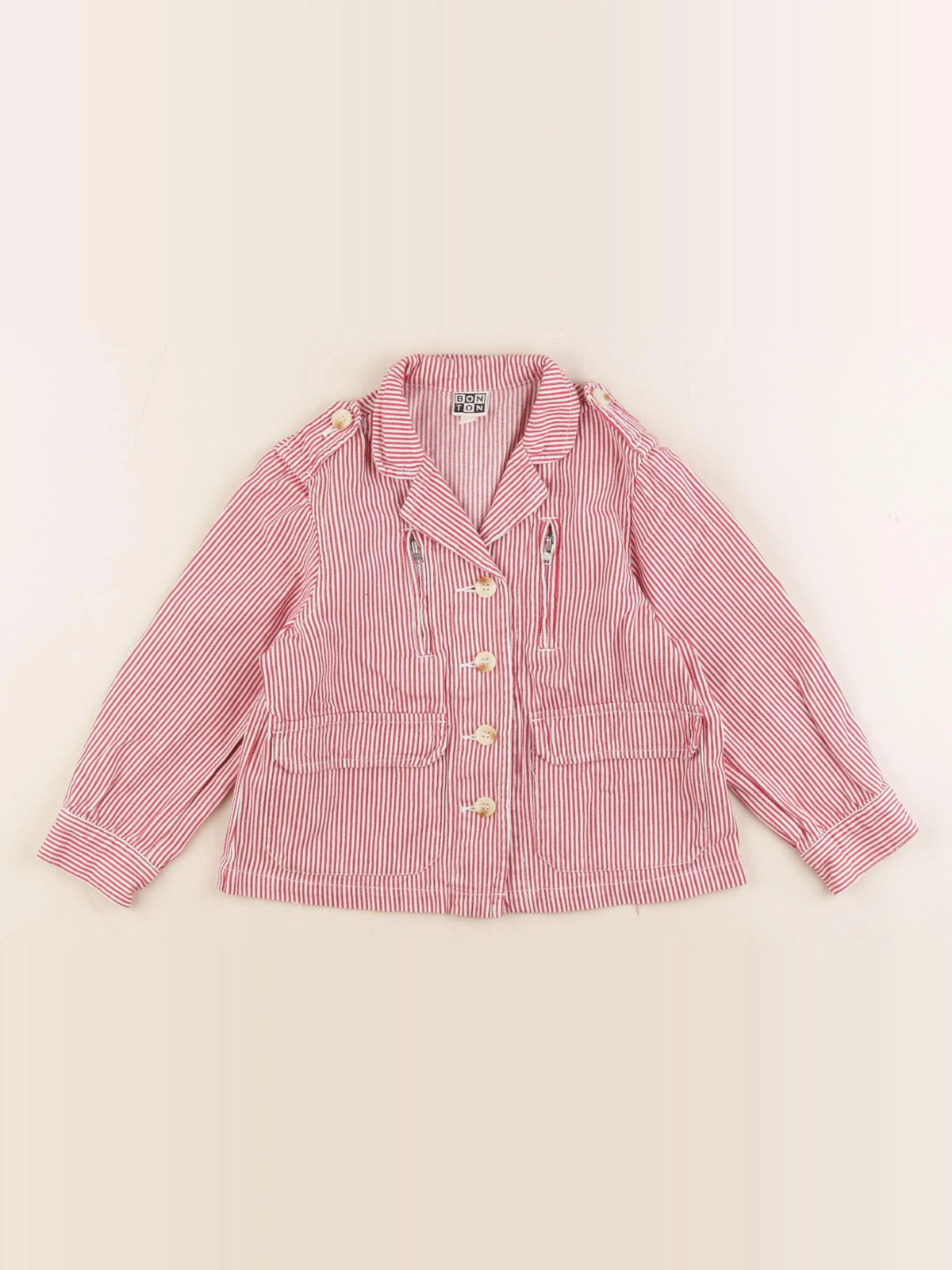 Bonton - veste rouge - 4 ans