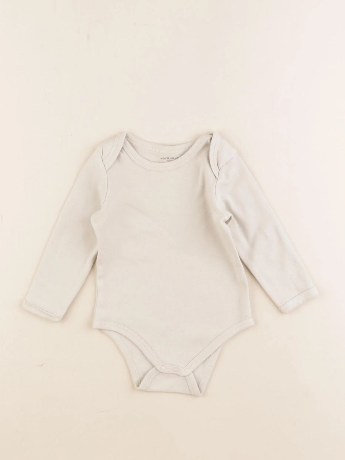 Petit Bateau - body beige - 12 mois