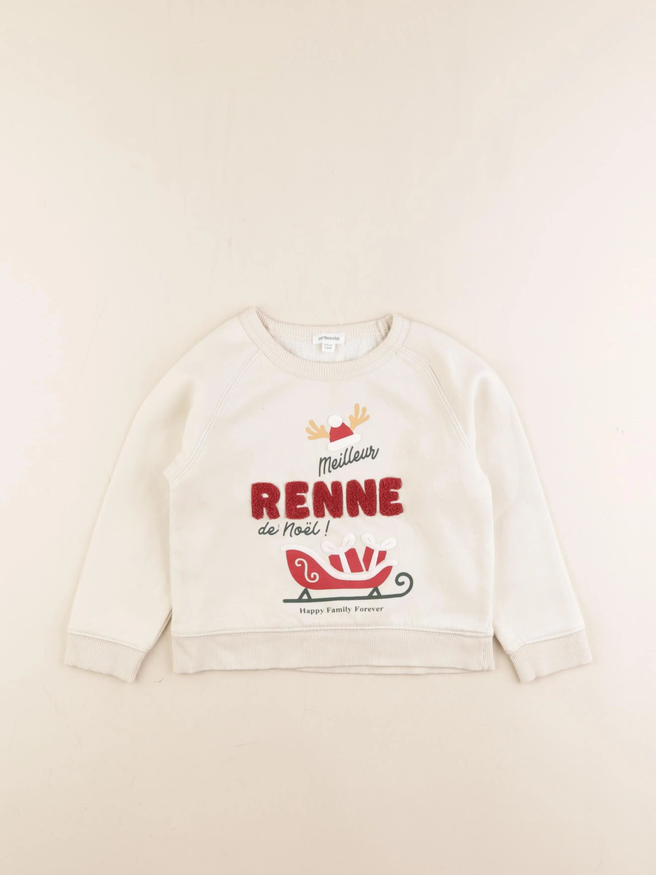 Vertbaudet - sweat multicolore - 5 ans