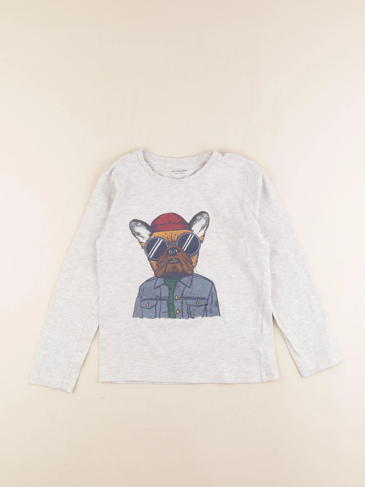 Vertbaudet - tee-shirt gris - 8 ans
