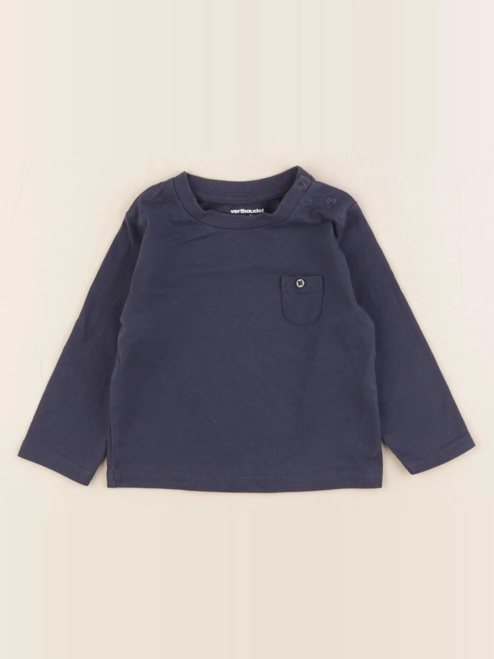 Vertbaudet - tee-shirt bleu - 9 mois