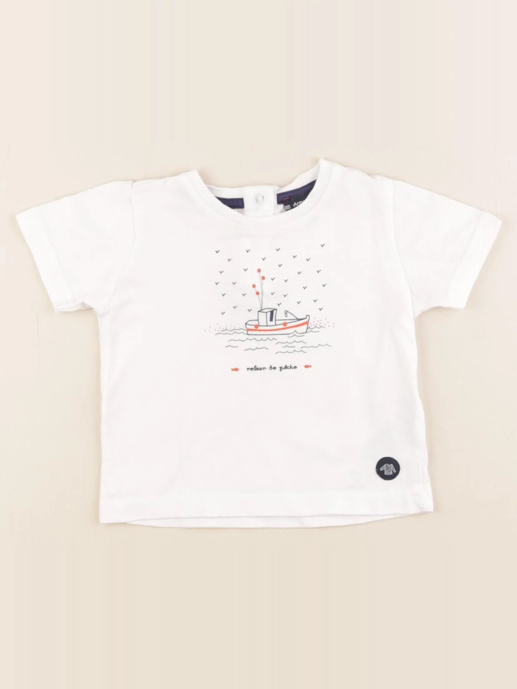 Armor Lux - tee-shirt blanc - 6 mois