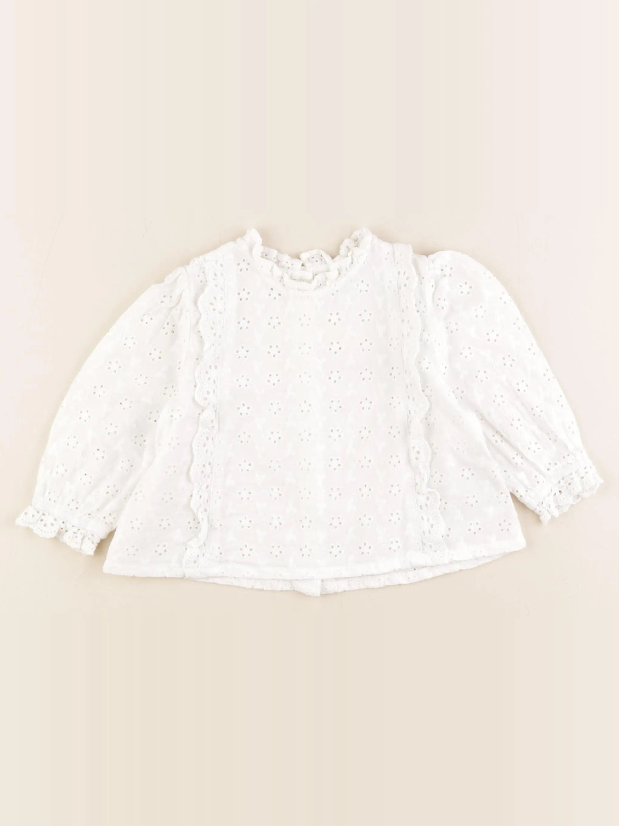 Vertbaudet - blouse blanc - 12 mois