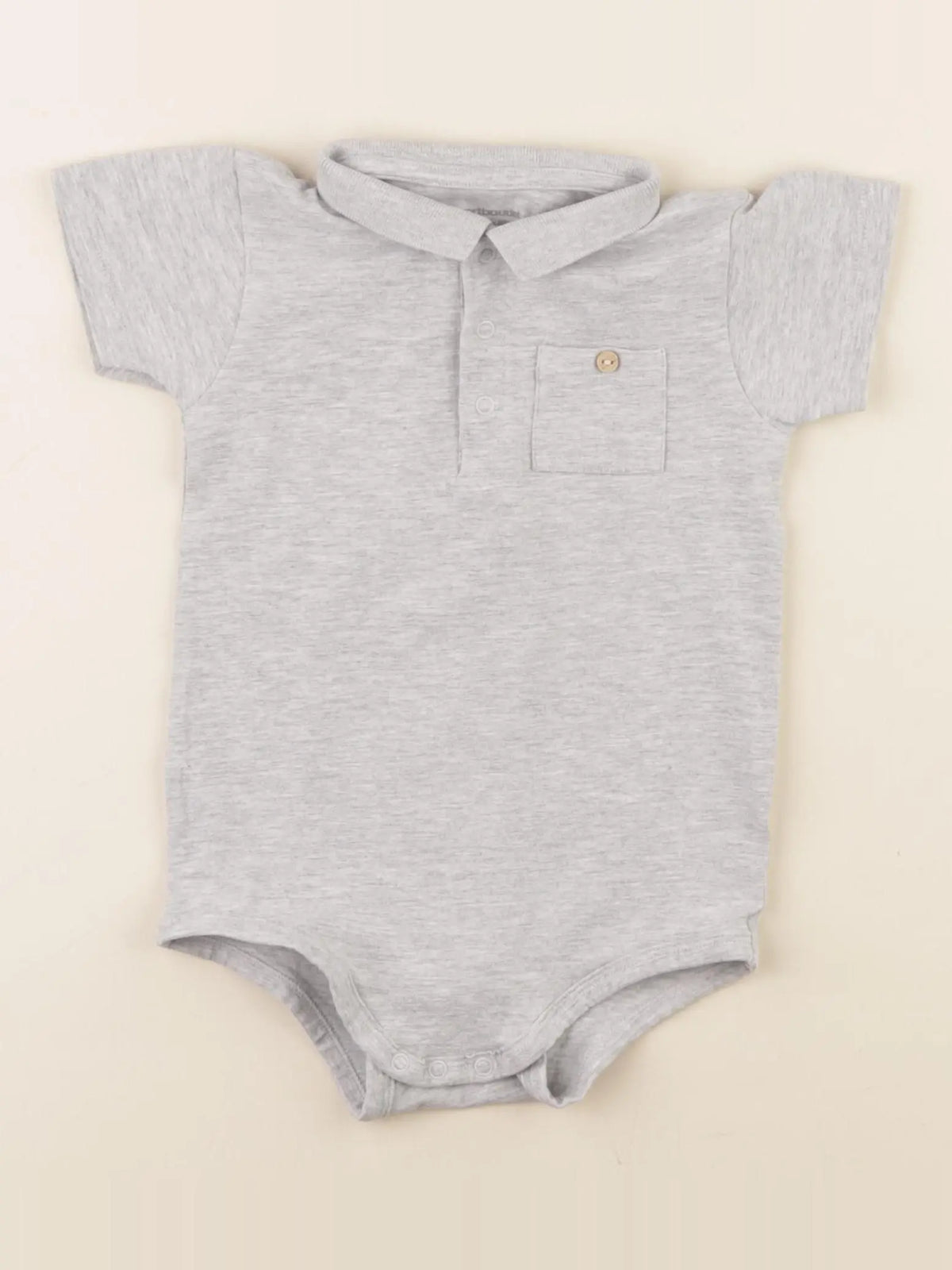 Vertbaudet - body à col gris - 24 mois