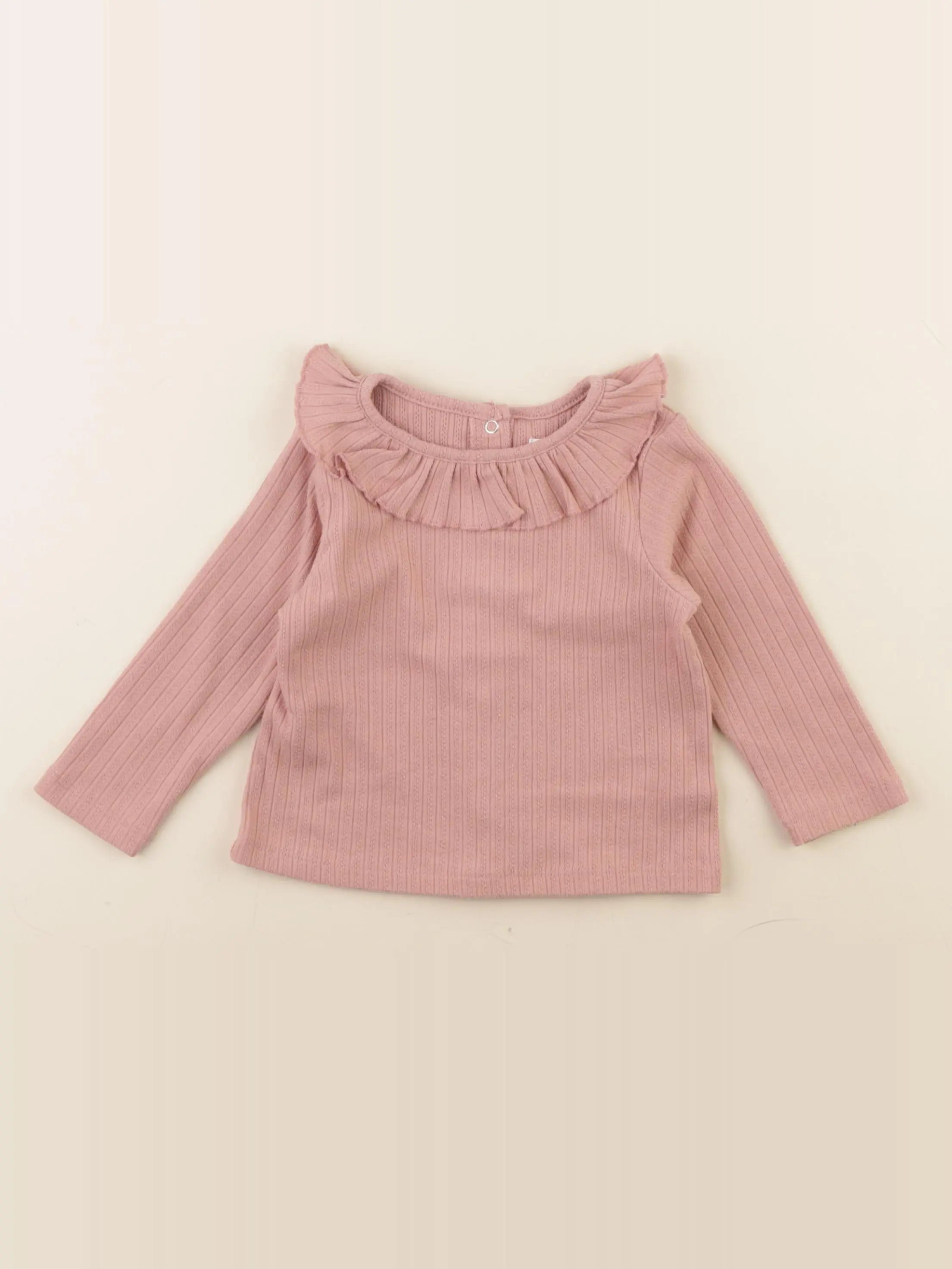 Vertbaudet - tee-shirt rose - 12 mois