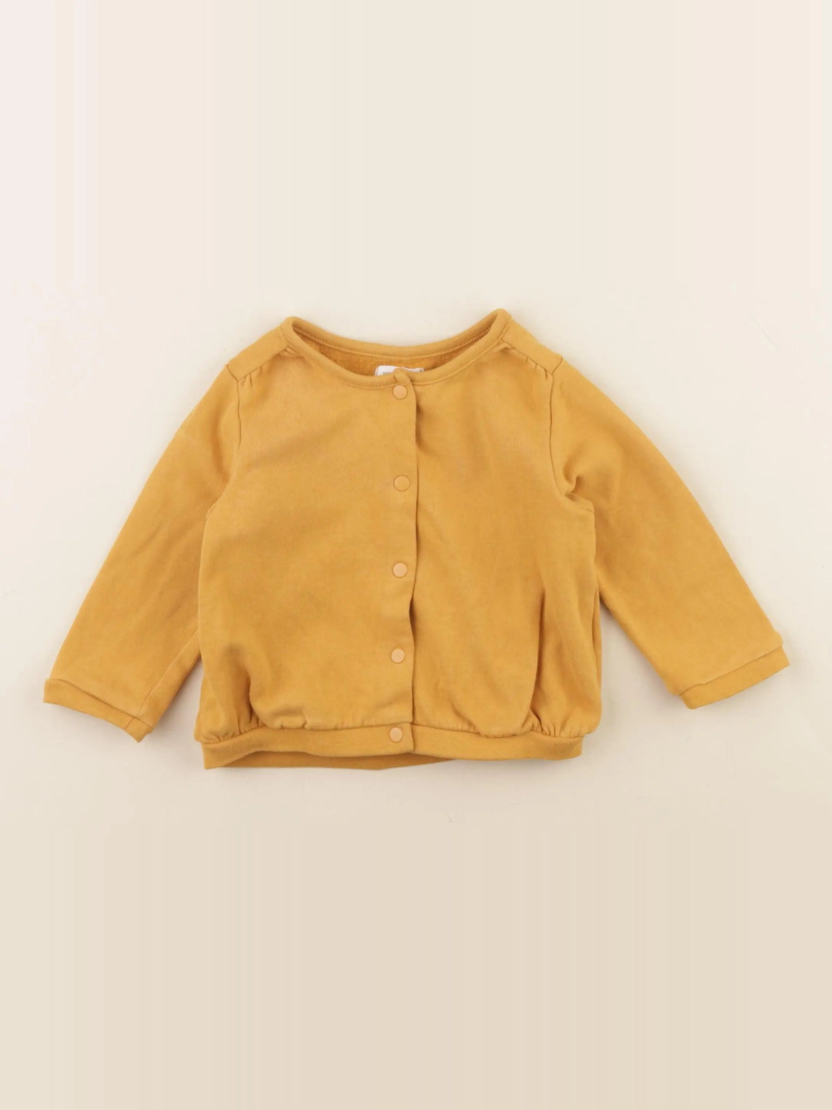 Vertbaudet - sweat jaune - 12 mois
