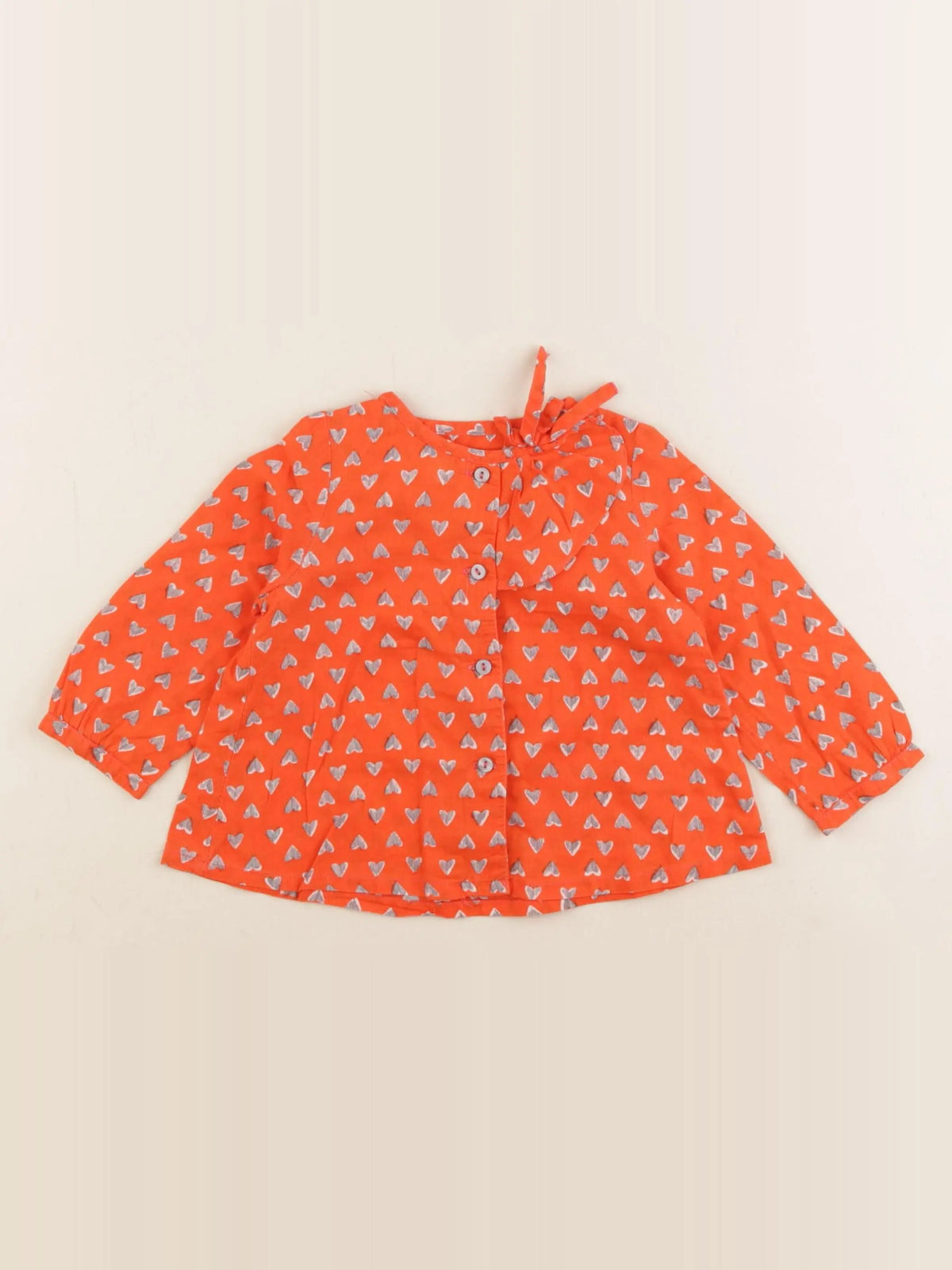 Zara - blouse rouge - 6/9 mois