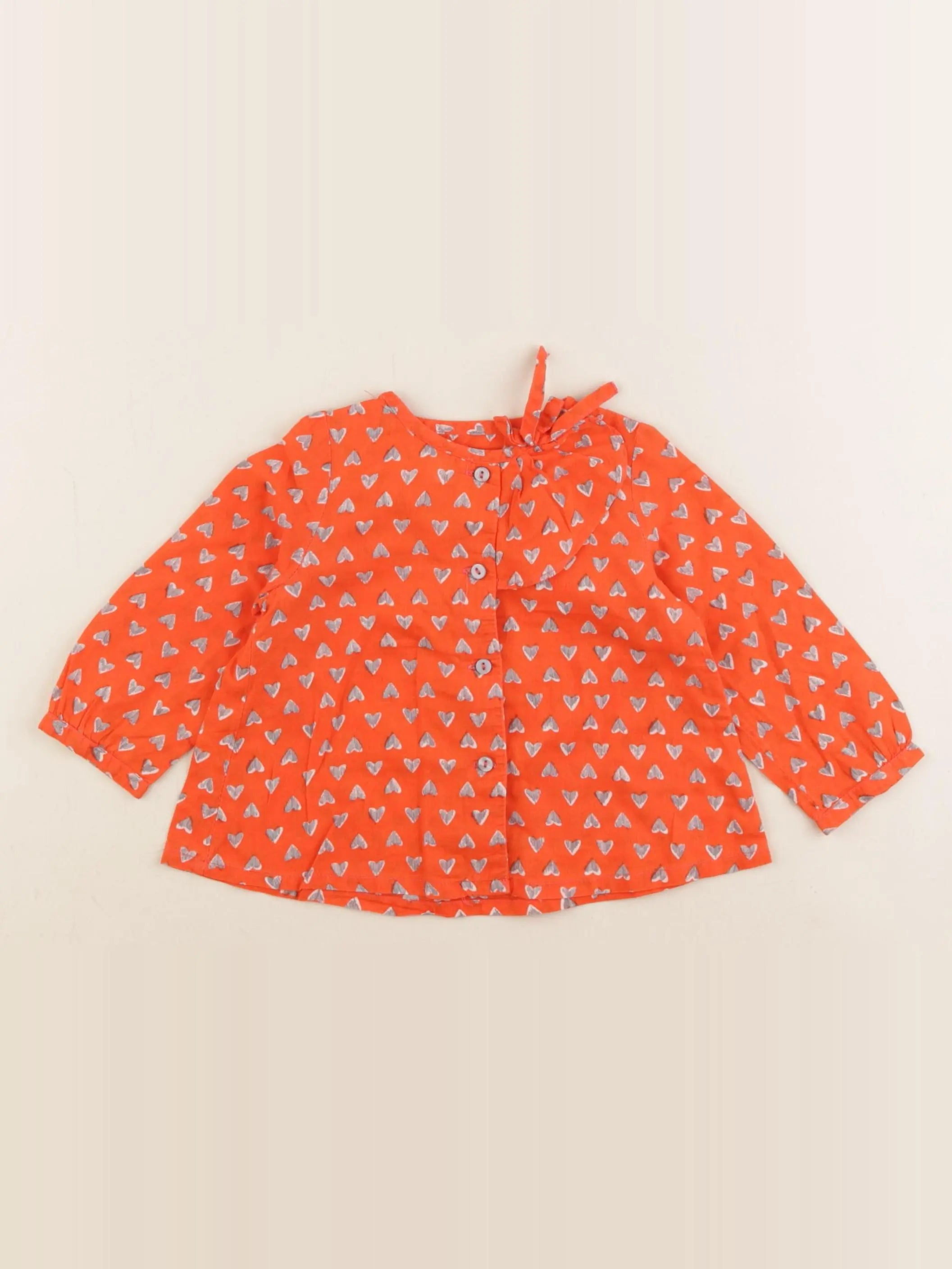 Zara - blouse rouge - 6/9 mois