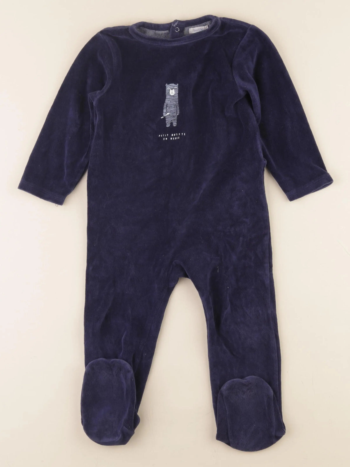 Boutchou - pyjama velours bleu - 24 mois
