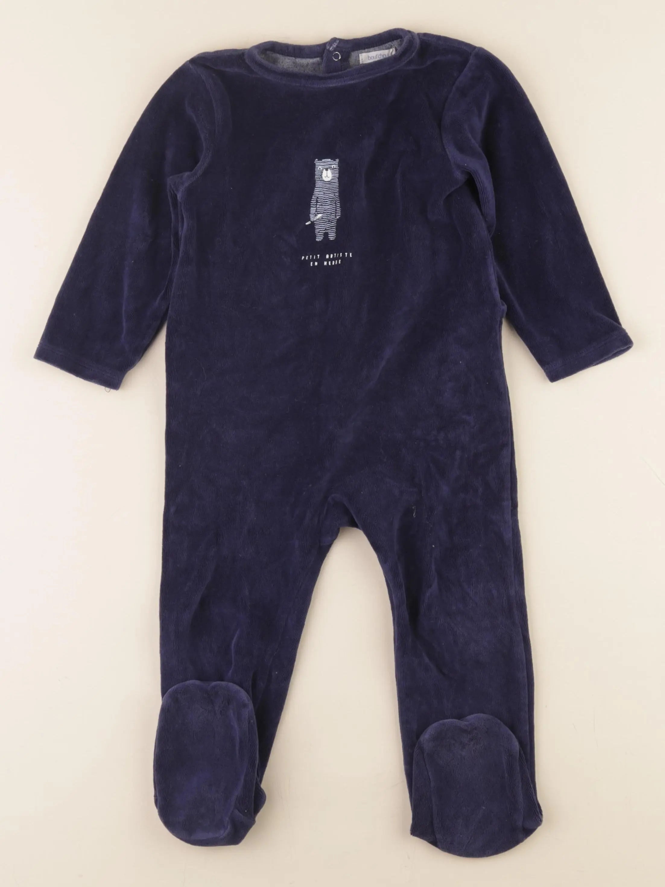 Boutchou - pyjama velours bleu - 24 mois