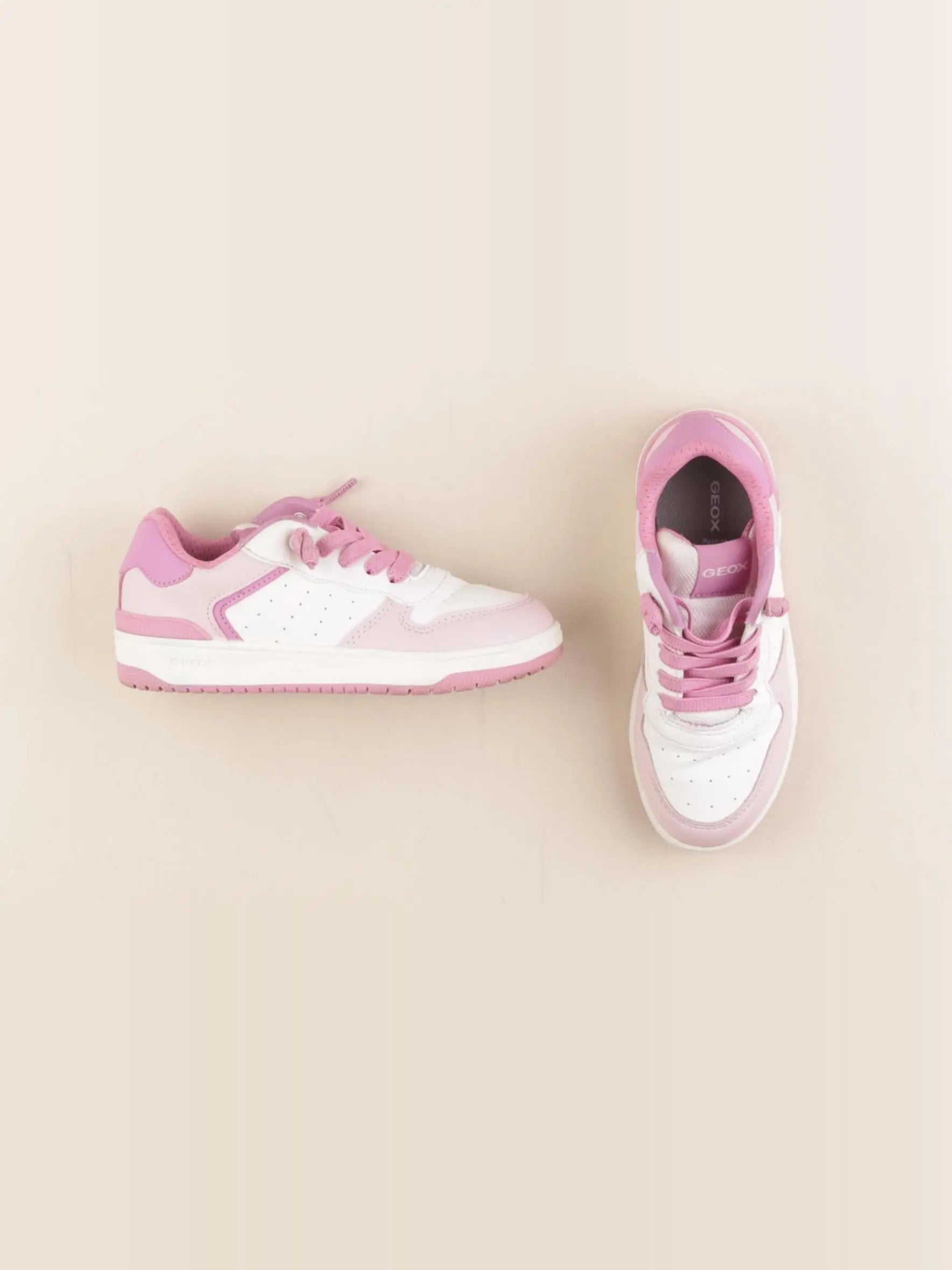 Geox - baskets blanc, rose - pointure 30