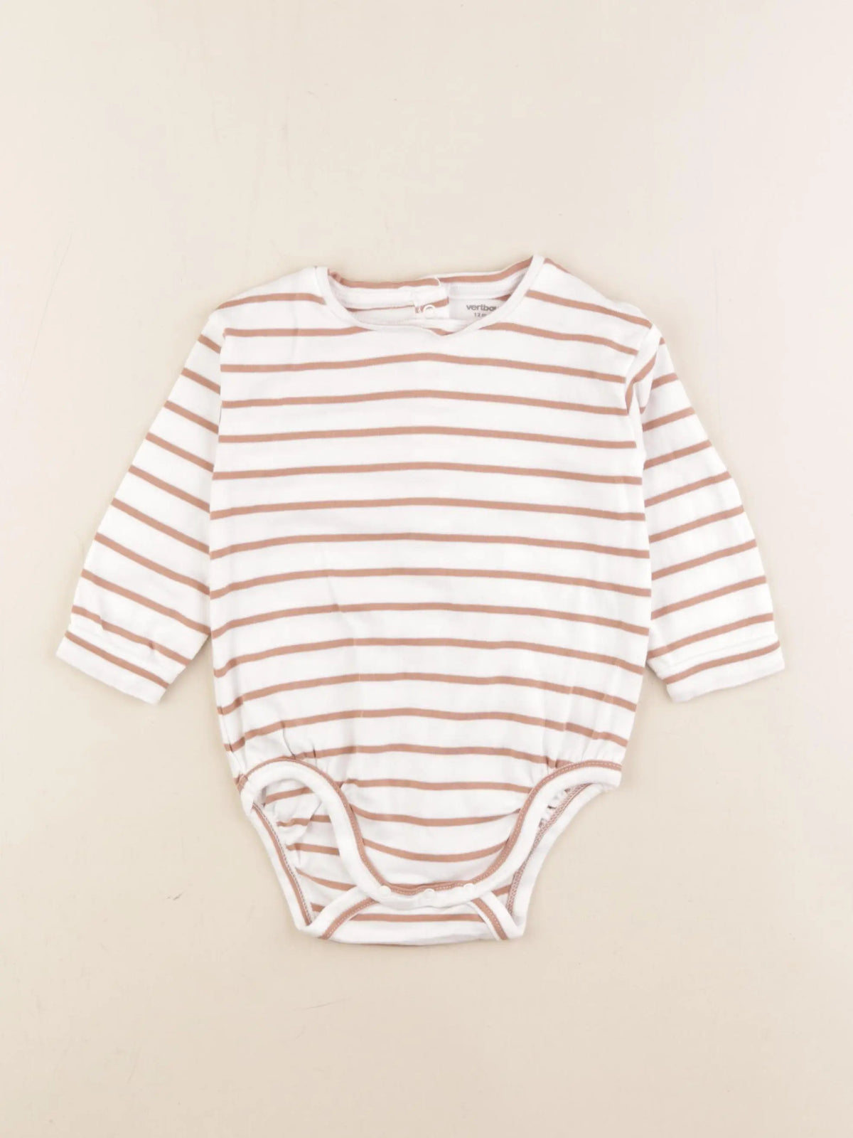 Vertbaudet - body beige - 12 mois