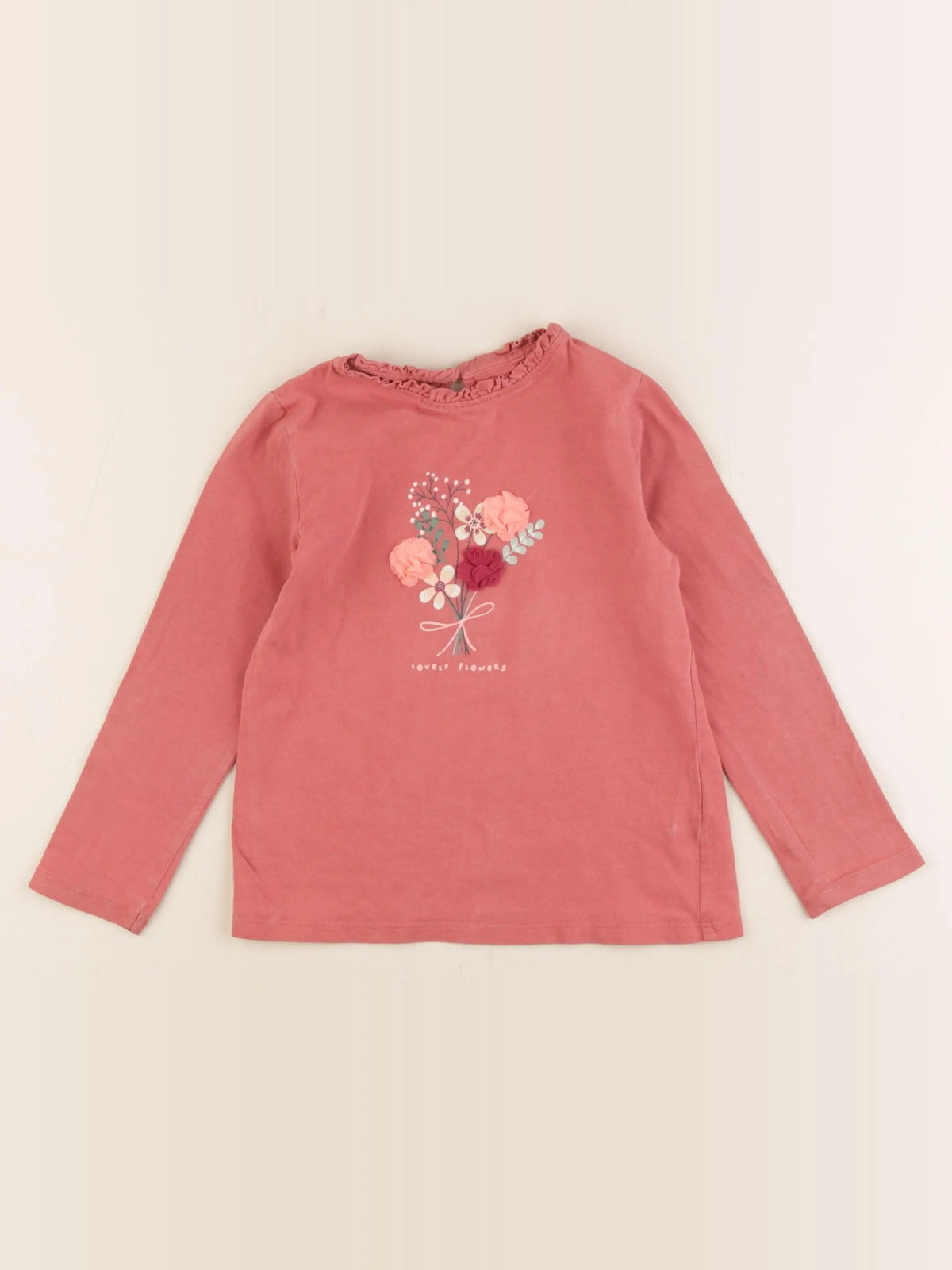 Vertbaudet - tee-shirt rose - 4 ans